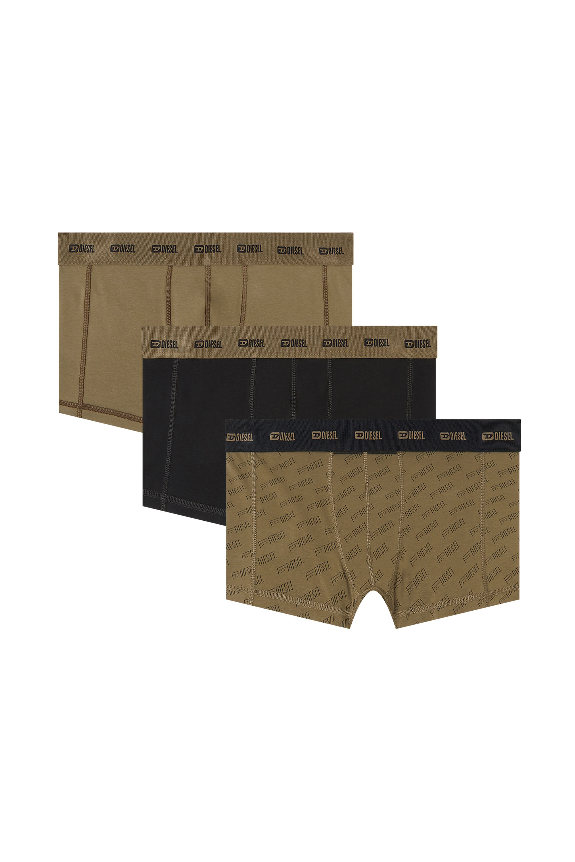Diesel - DAMIEN-UTLT-3PACK, Male's ボクサーパンツ 3枚パック in ミリタリーグリーン - 1