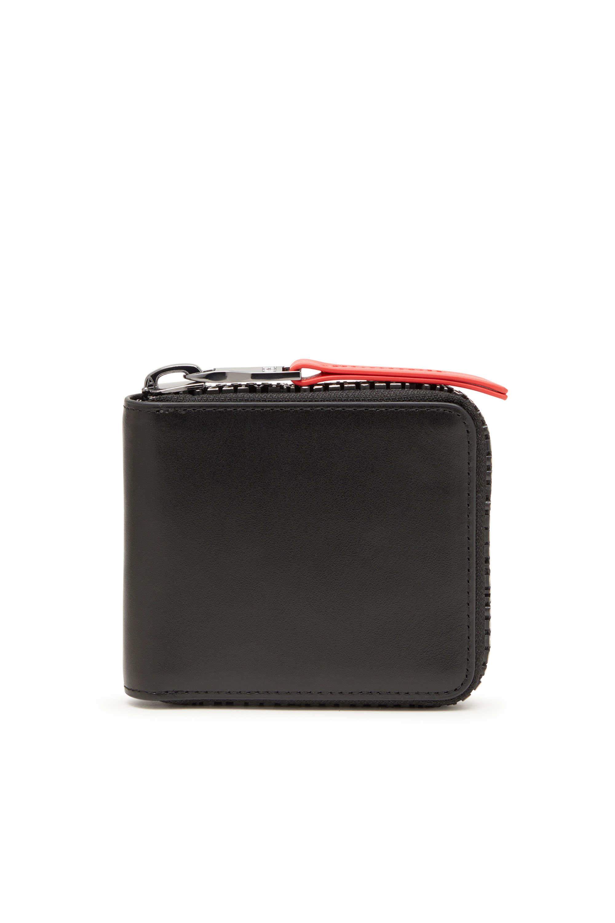 Diesel - ZIP-D BI-FOLD COIN ZIP XS, Male's Leather zip wallet with logo zip in ブラック - 1