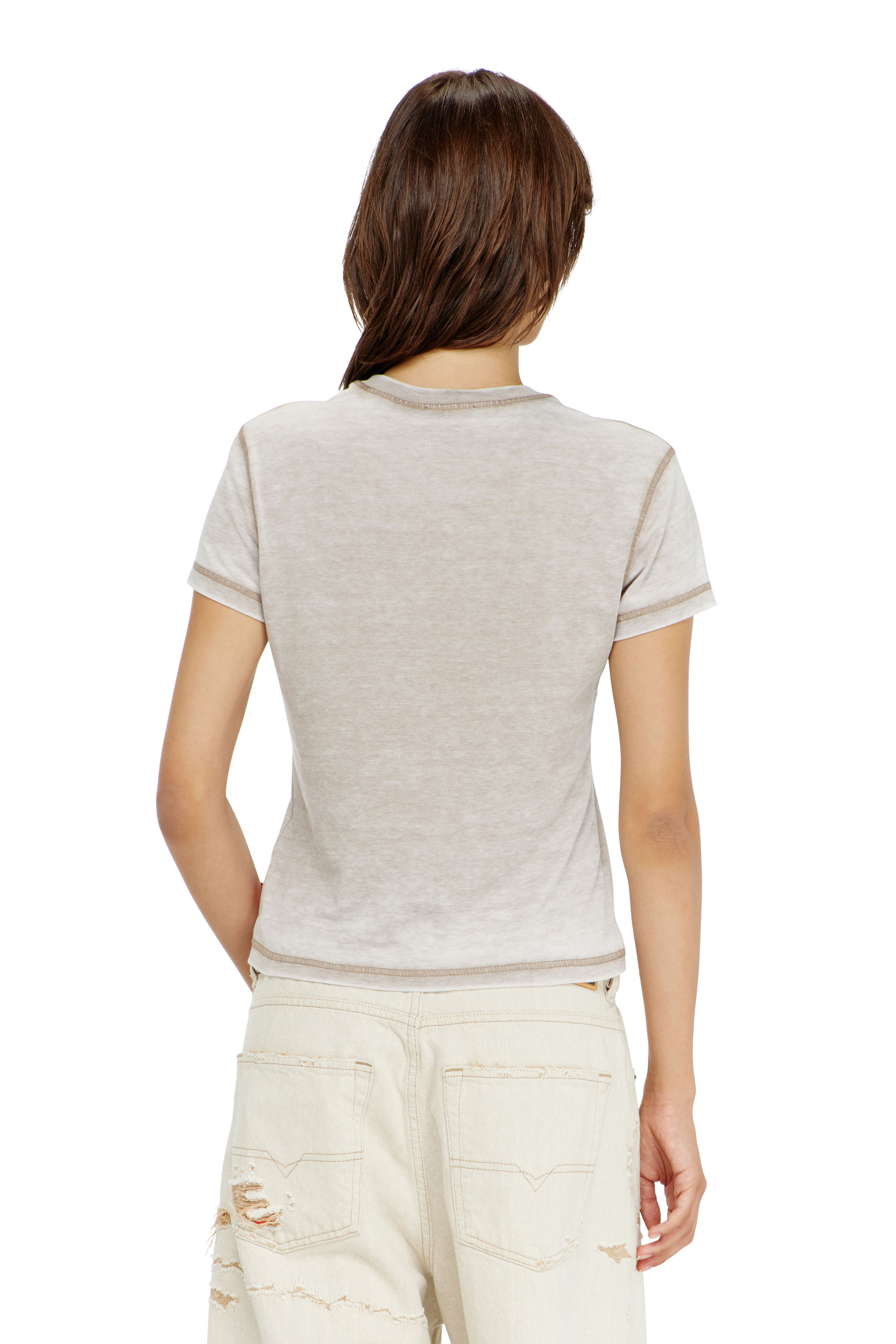 Diesel - T-ILA-AA1, Female's Tシャツ in ライトグレー - 4