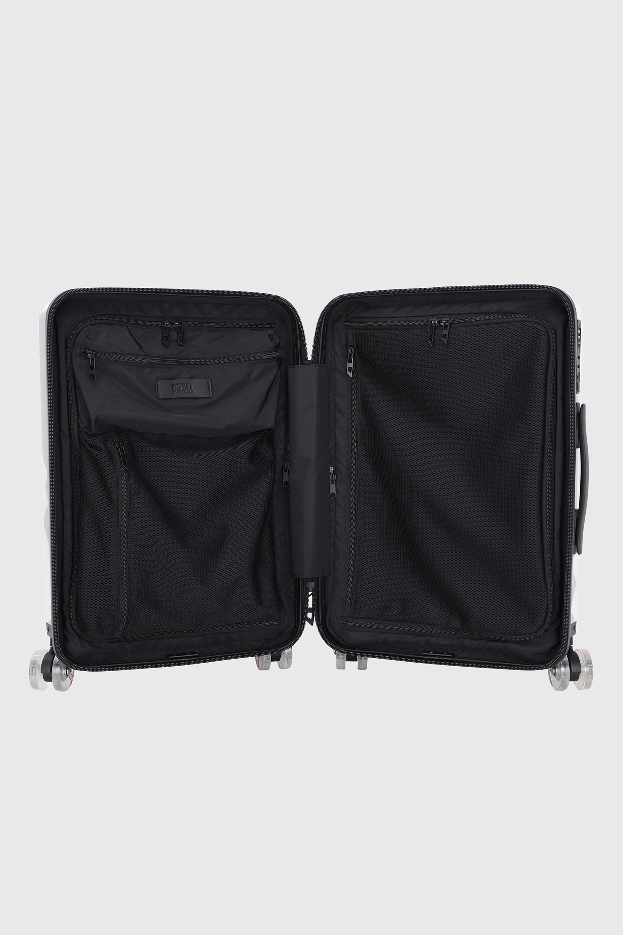 Diesel - LU0036 HARD LUGGAGE - DSL009, Unisex's Transparent logo suitcase size S in ブラック - 4
