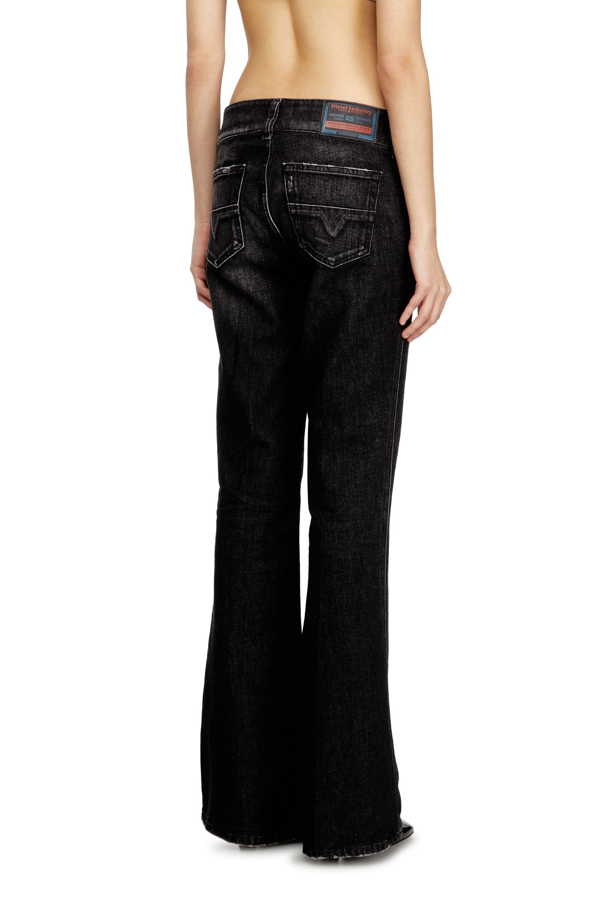 Diesel - Female's Bootcut Jeans D-Hush 09N50, ブラック/ダークグレー - 5