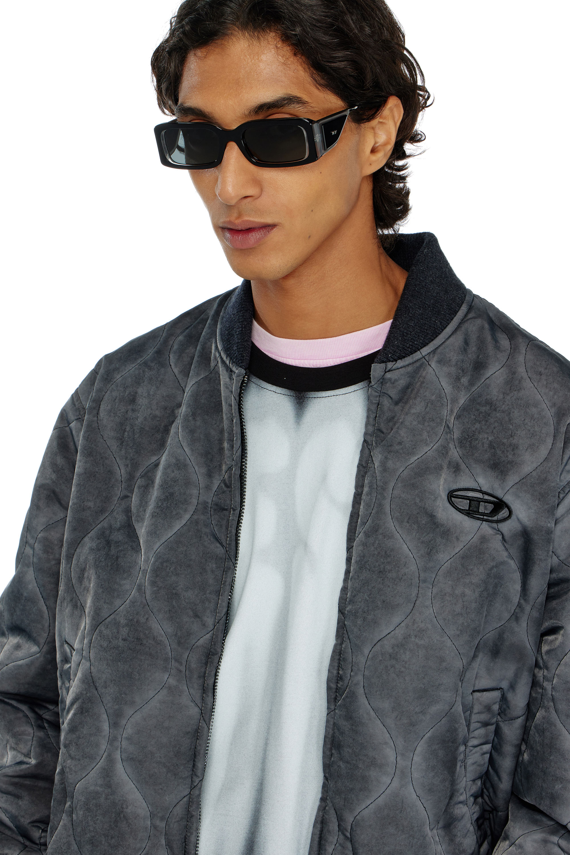 Diesel - 0DL2017U, Unisex's Rectangle sunglasses in ブラック - 4