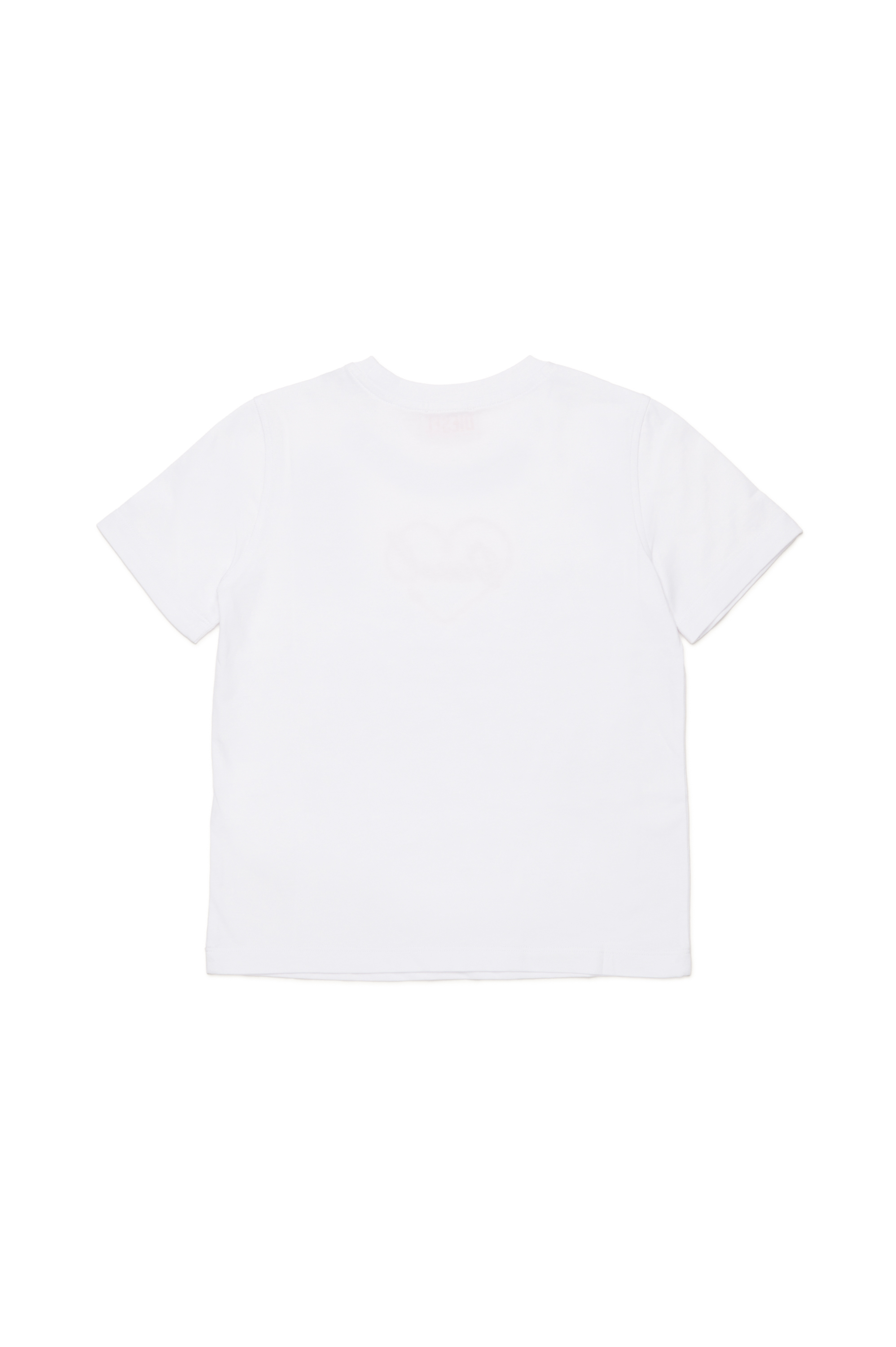 Diesel - TREGL4, Female's T-shirt with flocked logo heart in ホワイト - 2