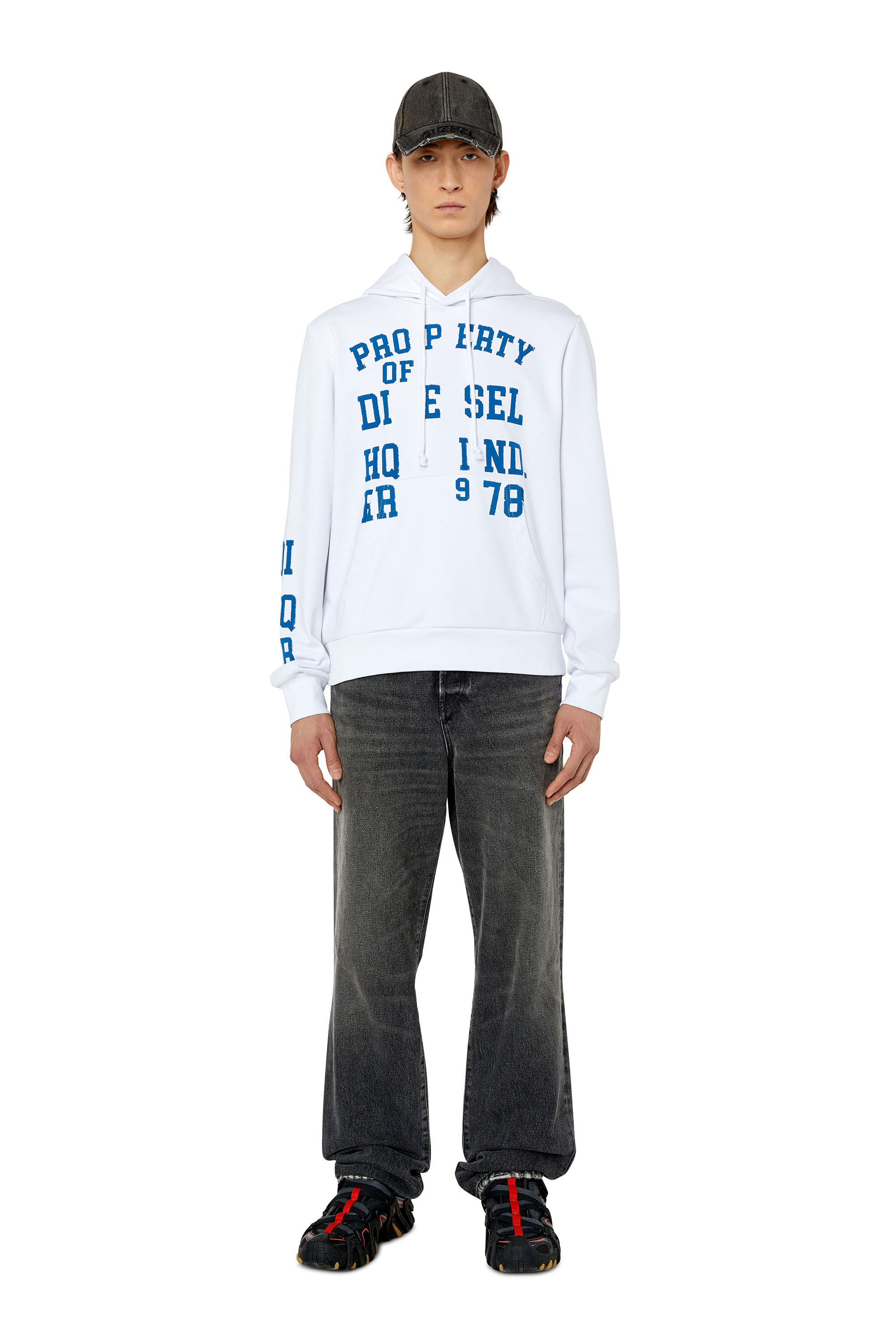 【初回限定】 S-GINN-HOOD-K32（MEN）: プリントパーカー｜ディーゼル（DIESEL トップス