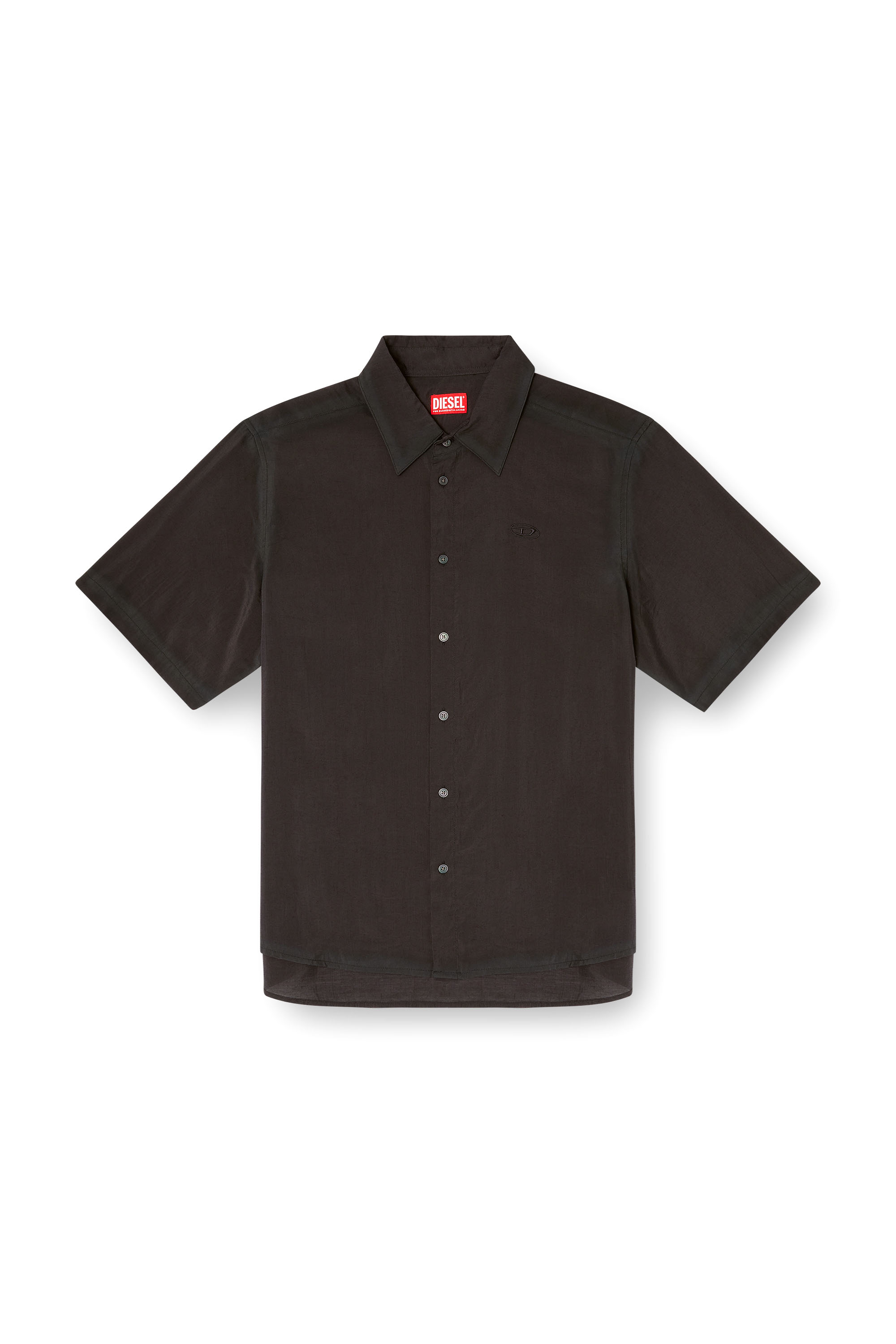 Diesel - S-SIMPLY-SS-LHBA, Male's 半袖シャツ in ダークグレー - 2