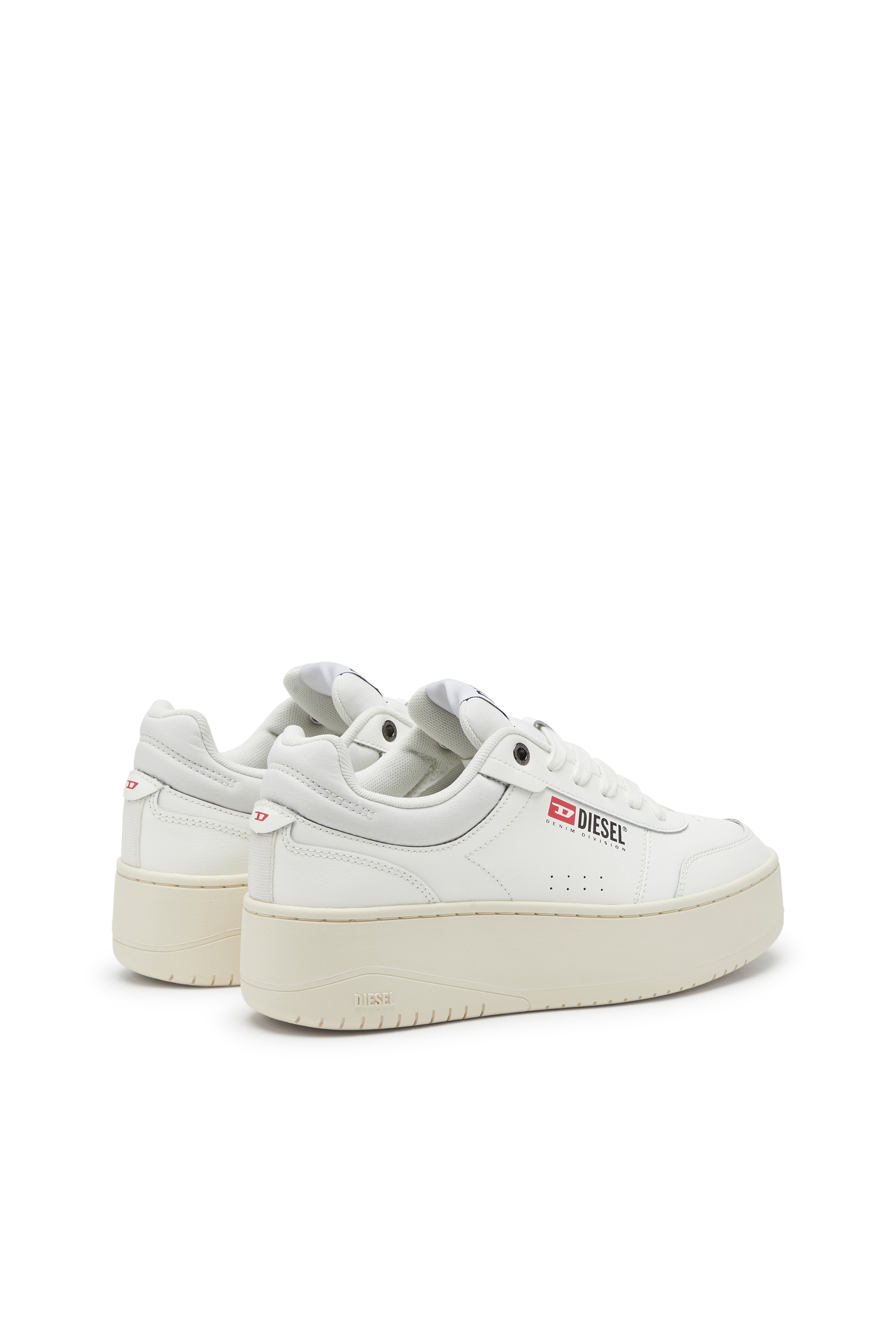 Diesel - S-ATHENE BOLD VTG W, Female's S-Athene-Retro platform sneakers in leather in ホワイト - 3