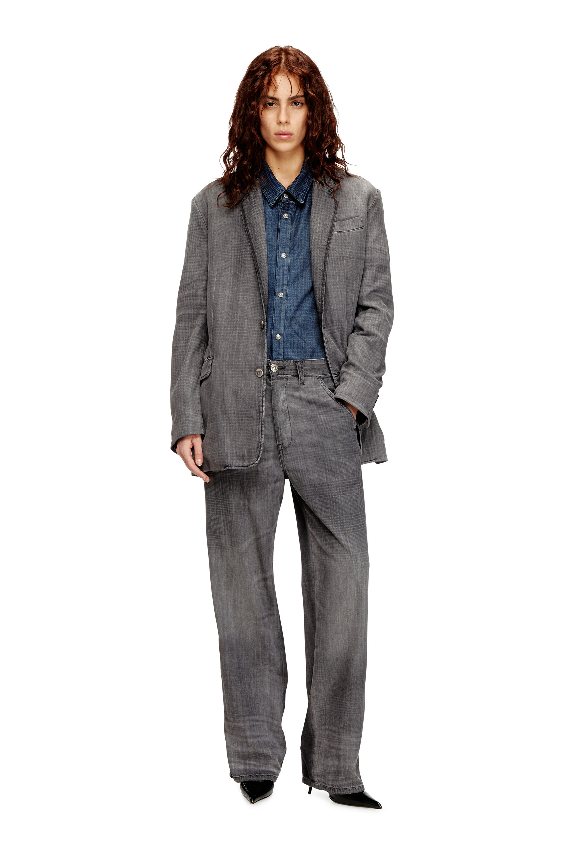 Diesel - D-REGER-S1, Unisex's デニムジャケット in グレー - 4