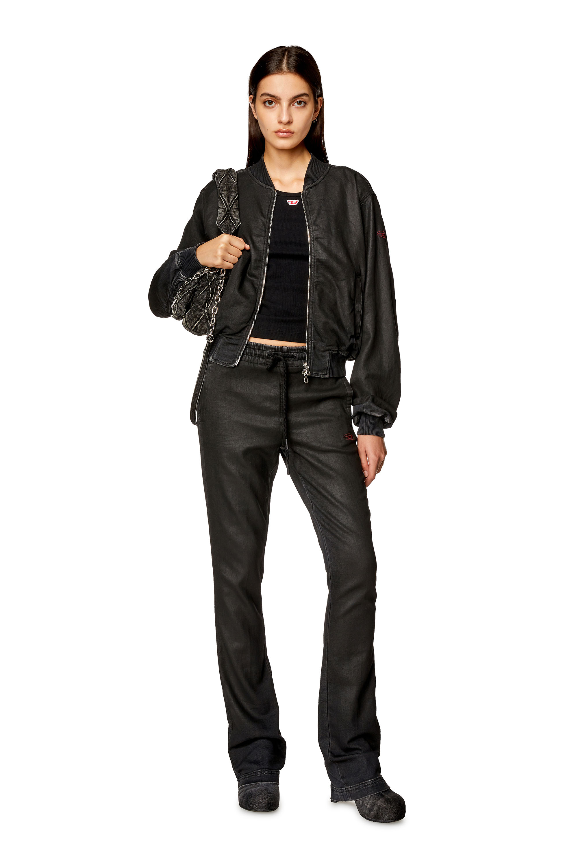 Diesel - Female's Bootcut 2069 D-Ebbey Joggjeans® 068HU, ブラック/ダークグレー - 2