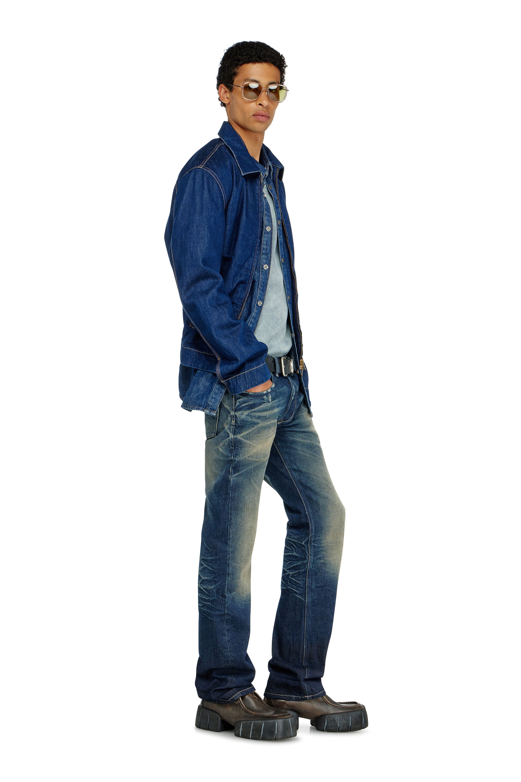 Diesel - Male's Regular Jeans 1985 Larkee 007EH, ダークブルー - 2