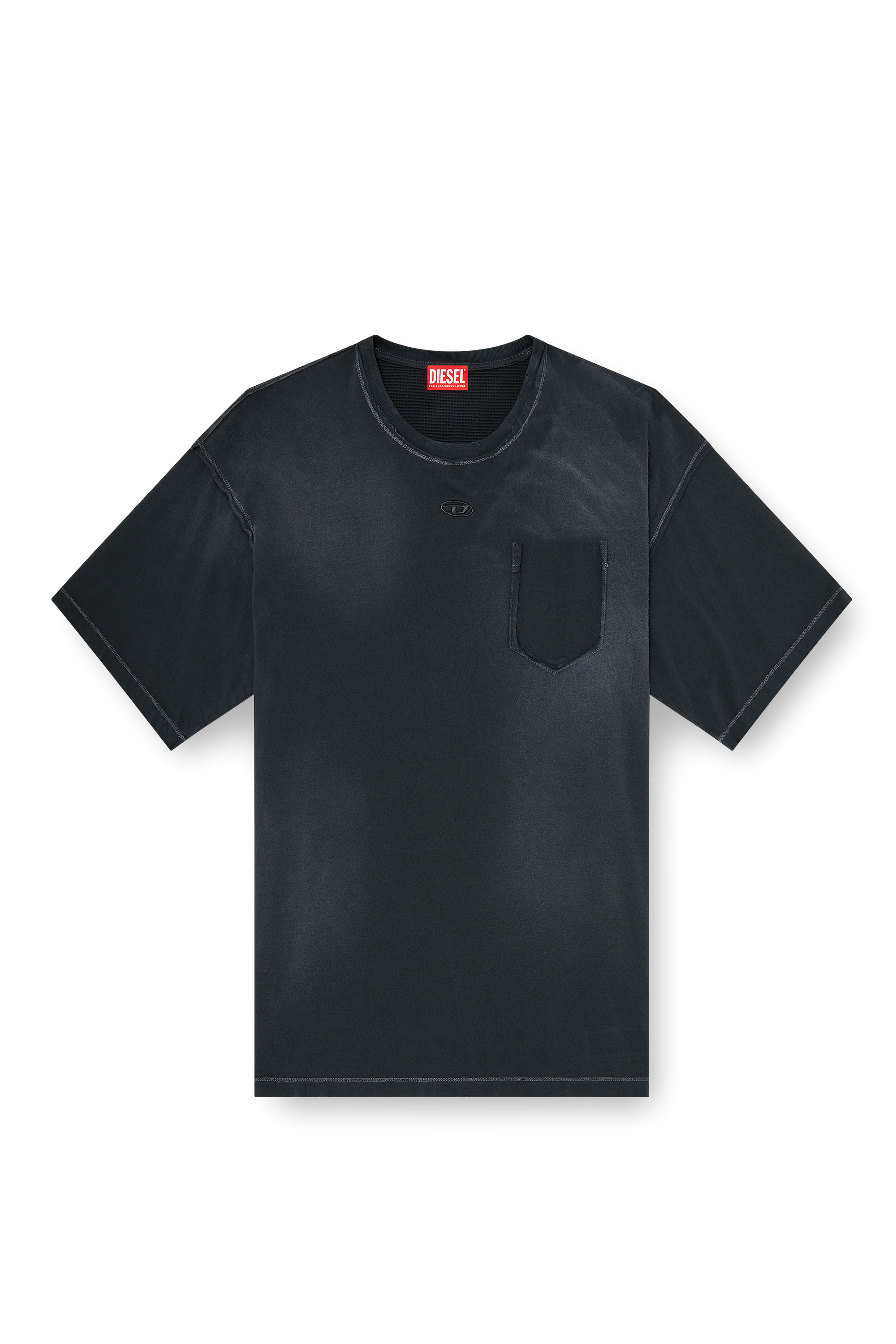 Diesel - T-POCK, Male's Tシャツ in ブラック - 2