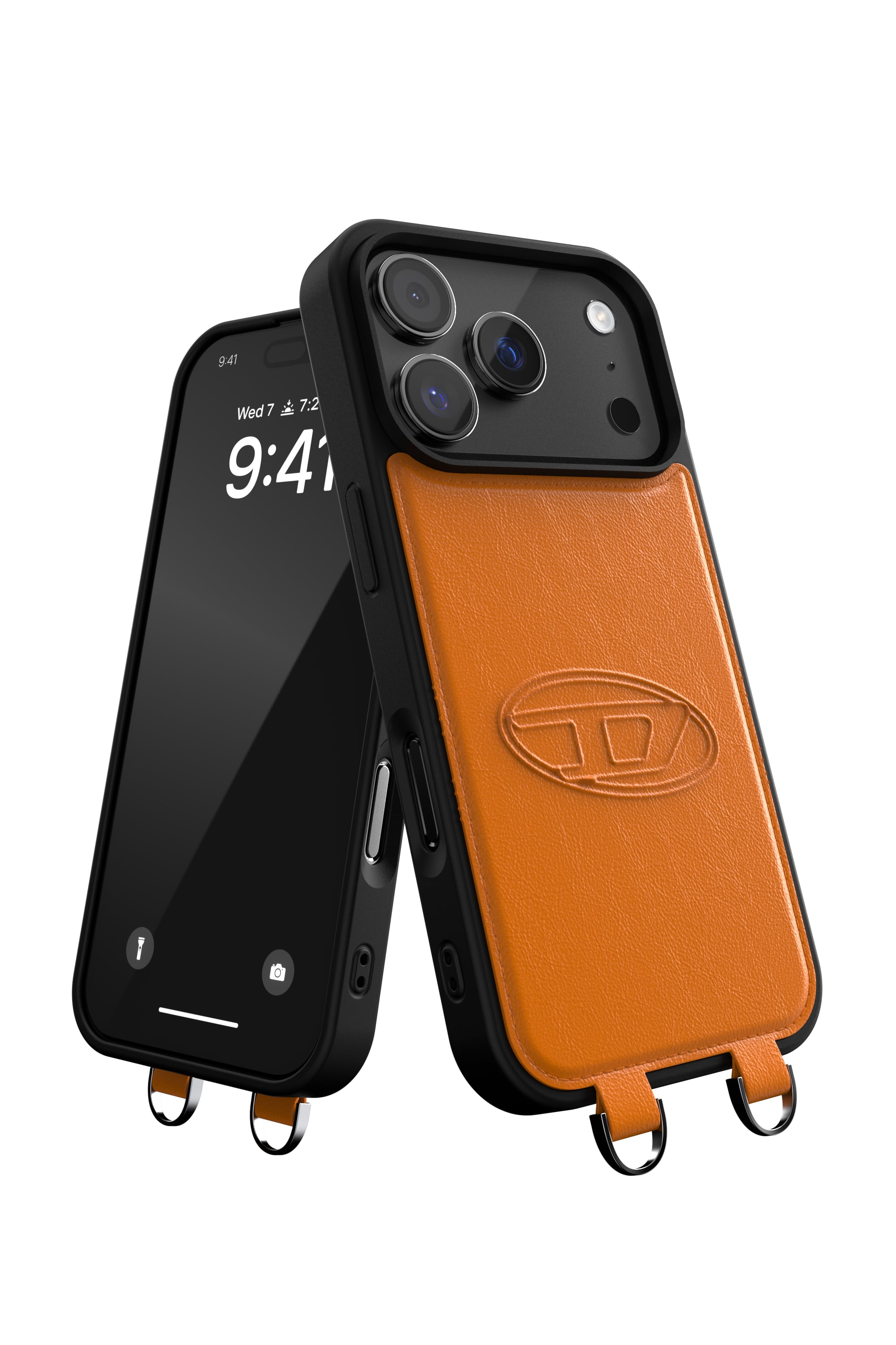 Diesel - 60665 MOULDED CASE, Unisex's Oval D case with wrist strap and MagSafe for iPhone 17 Pro in オレンジ - 4