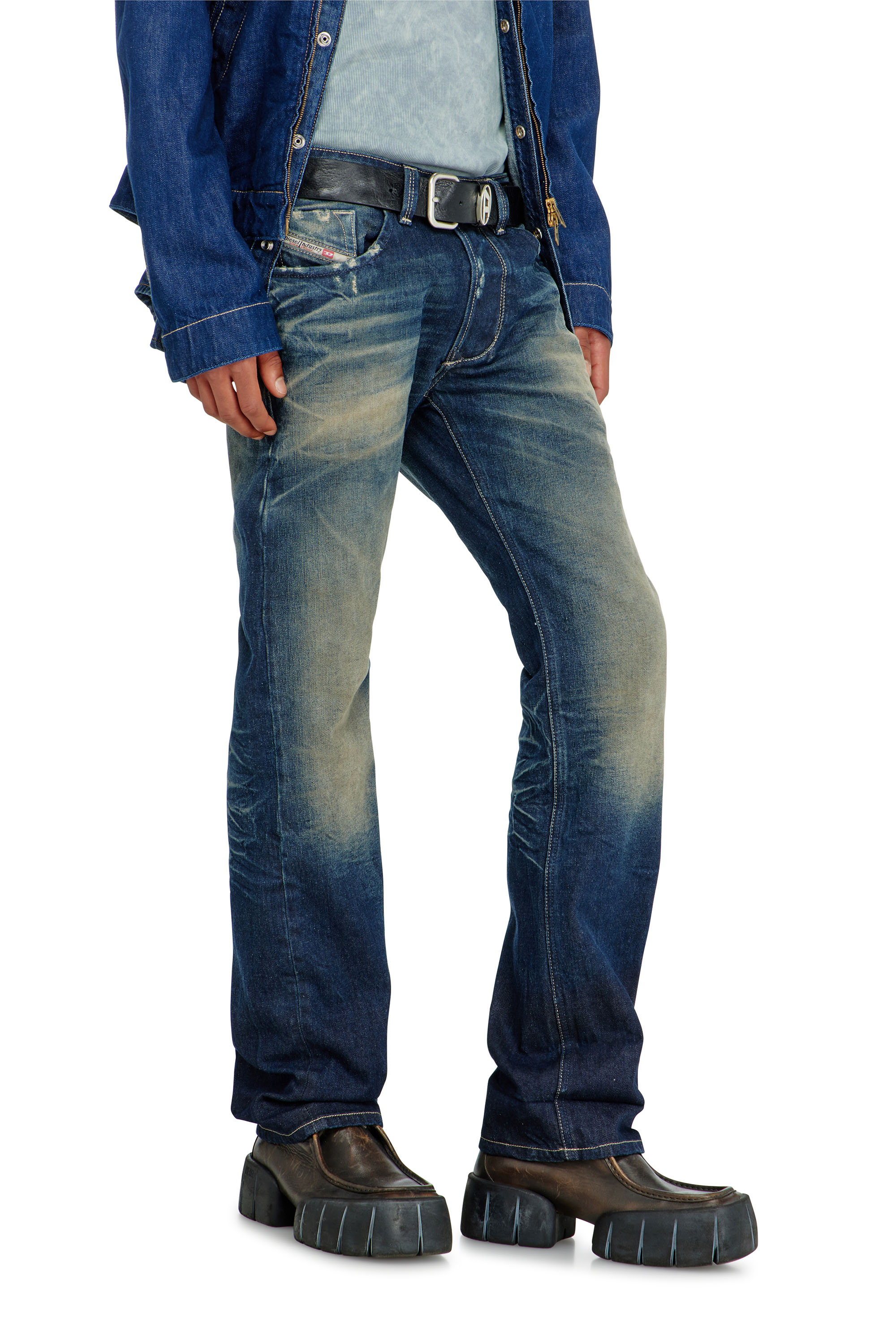 Diesel - Male's Regular Jeans 1985 Larkee 007EH, ダークブルー - 7