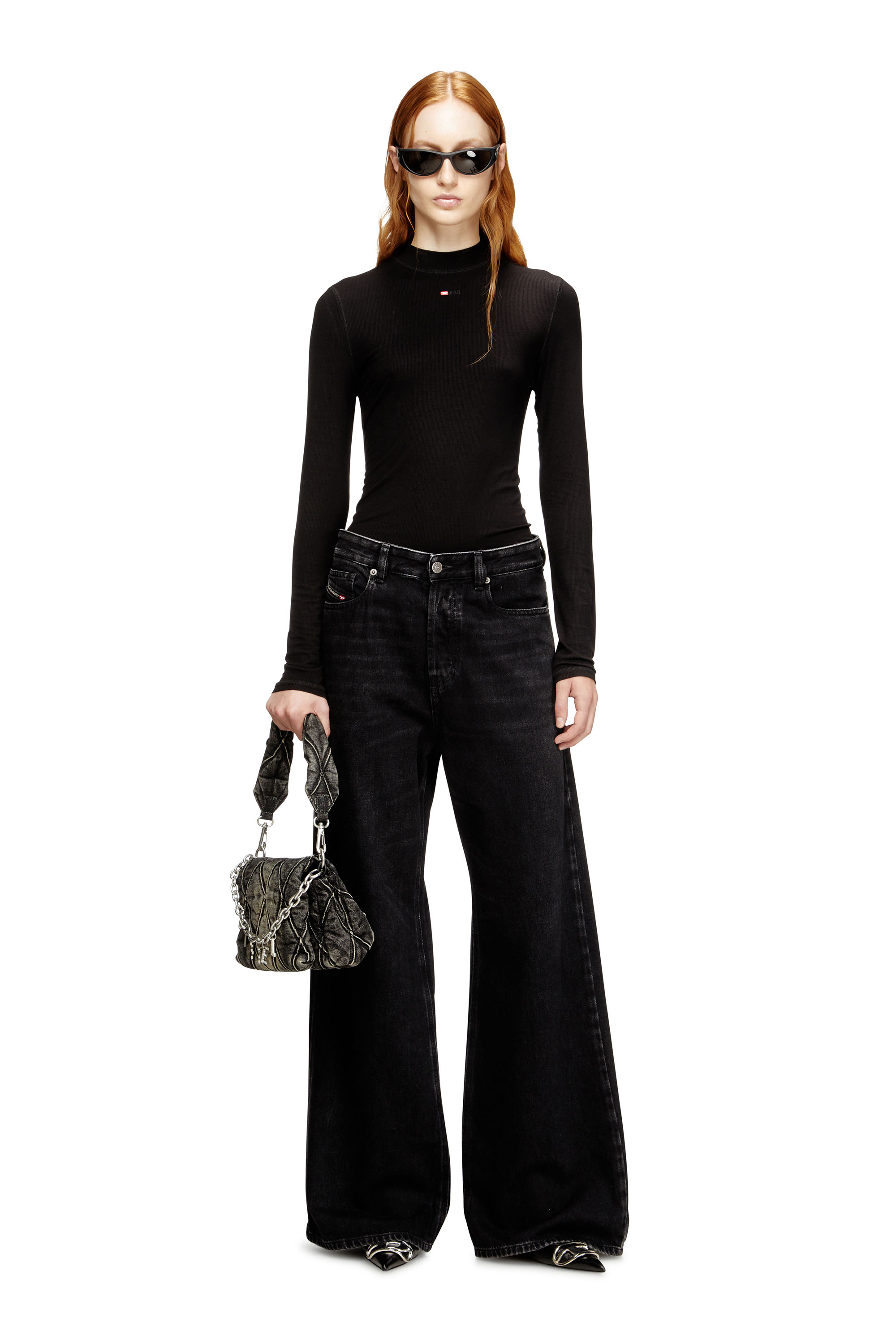 Diesel - Female's Relaxed Jeans 1996 D-Sire 09P09, ブラック/ダークグレー - 1