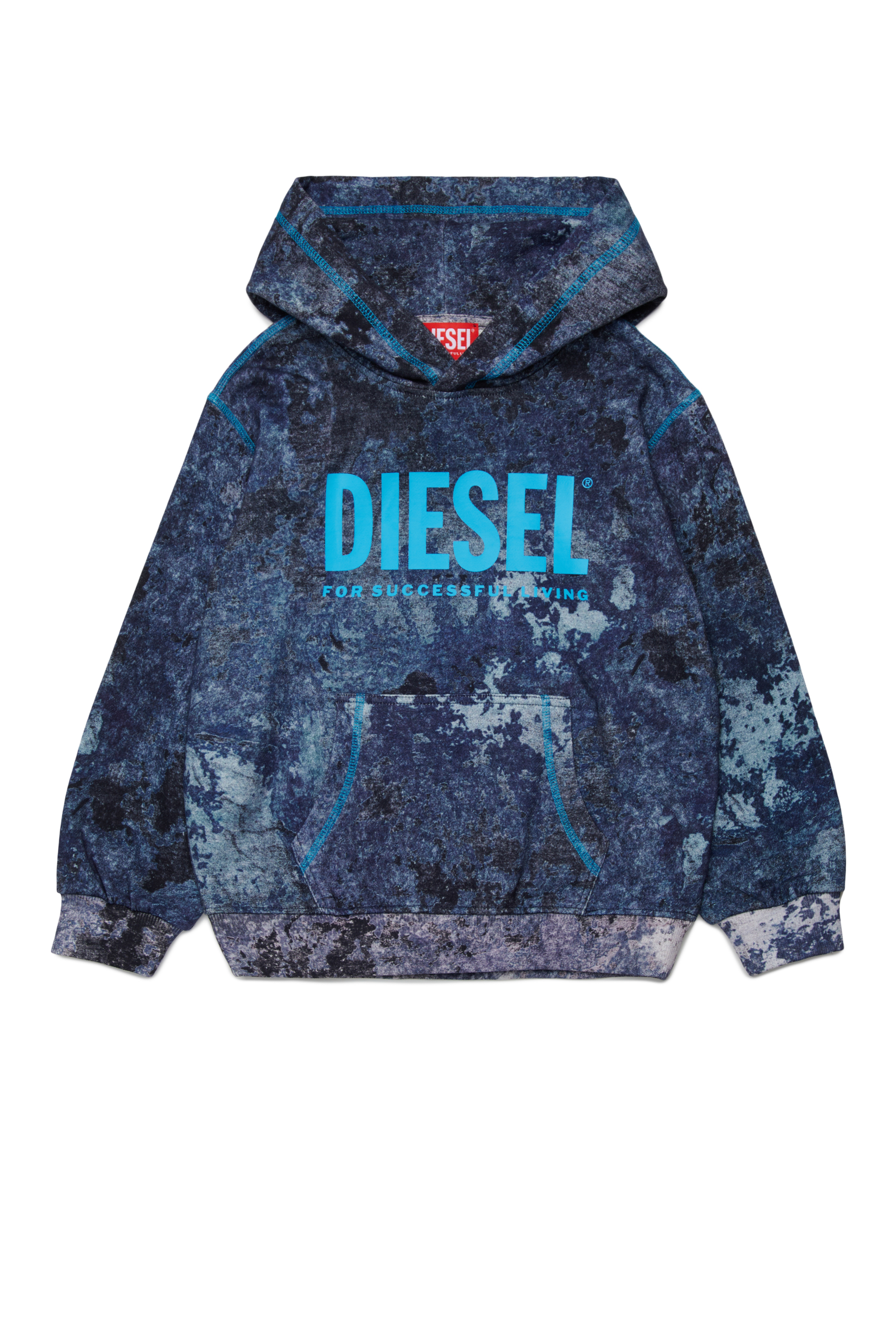 Diesel - SMIM OVER, Male's プルオーバーパーカー in ブルー - 1