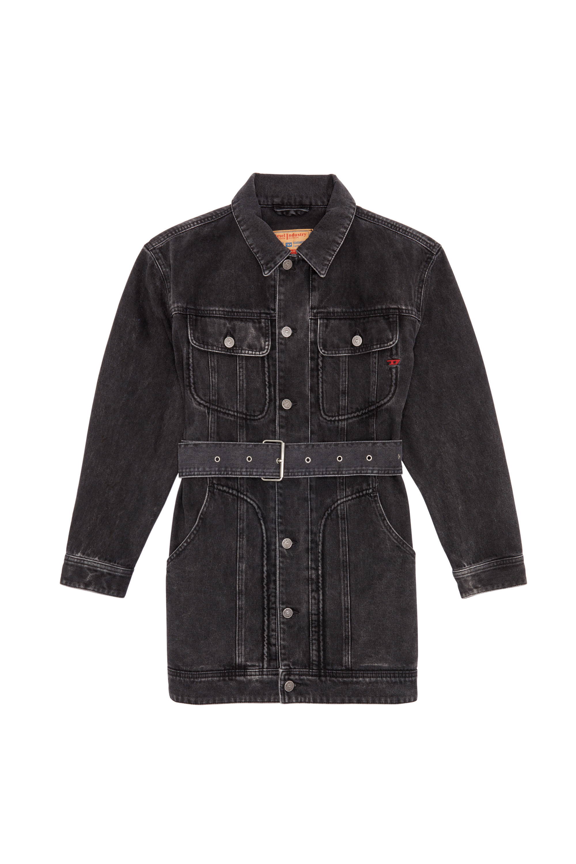 Diesel - DE-FLAMINIA TRUCKER COAT, ブラック/ダークグレー - Image 6