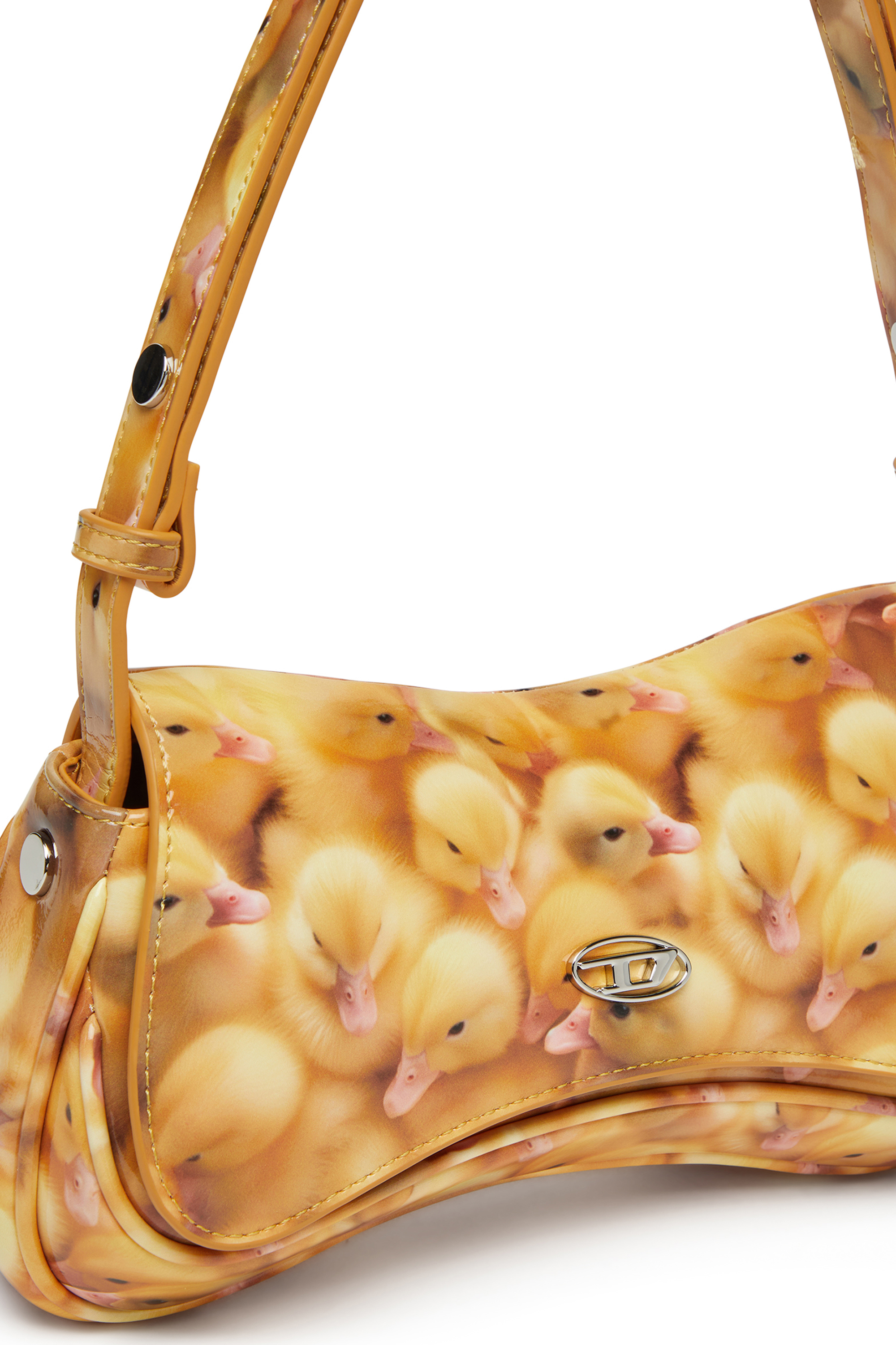 Diesel - PLAY CLUTCH, Female's Play-Glossy clutch with print in イエロー - 5