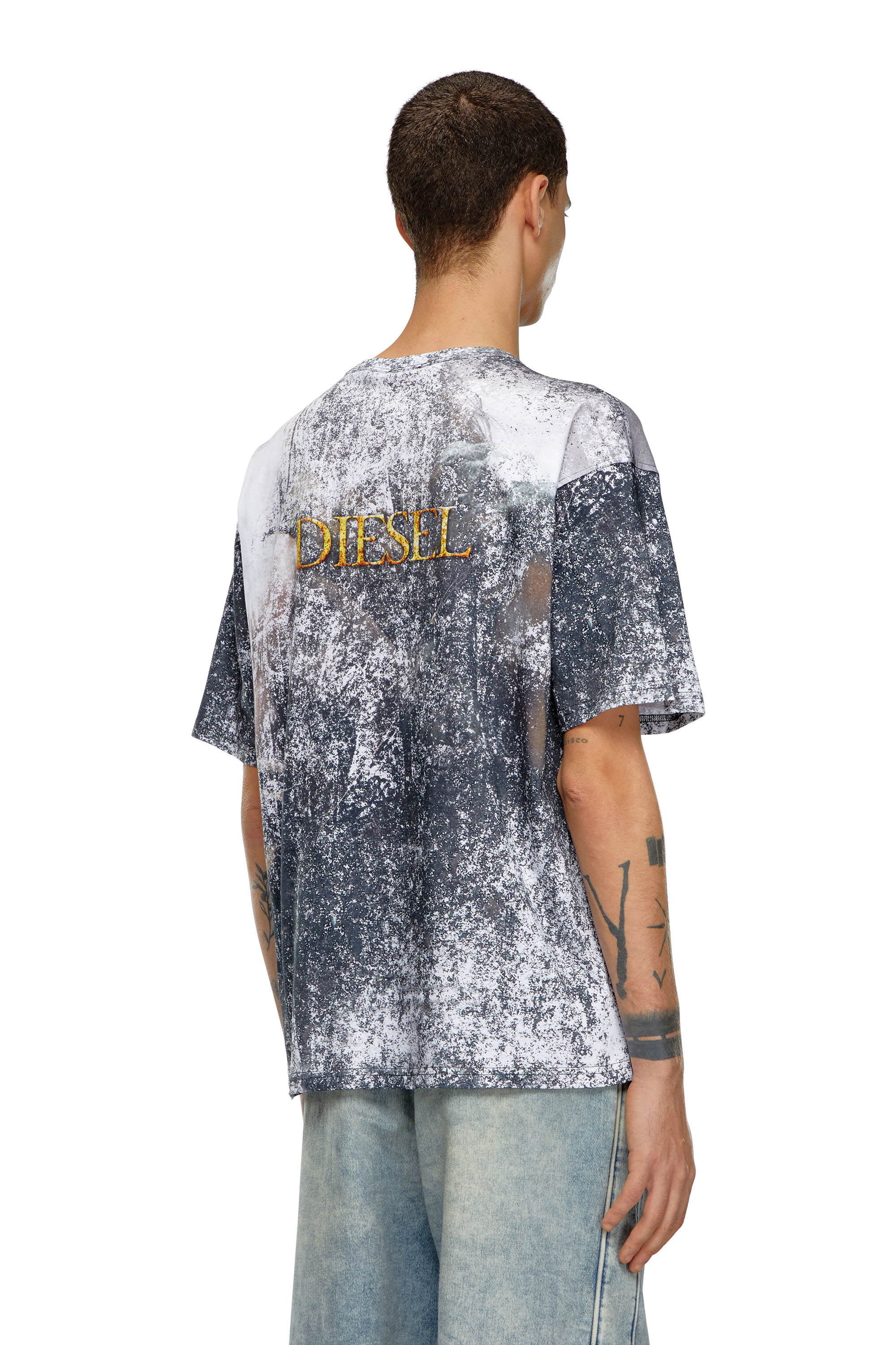 Diesel - T-BOXT-Q21, Male's T-shirt with movie poster print in ブラック - 4
