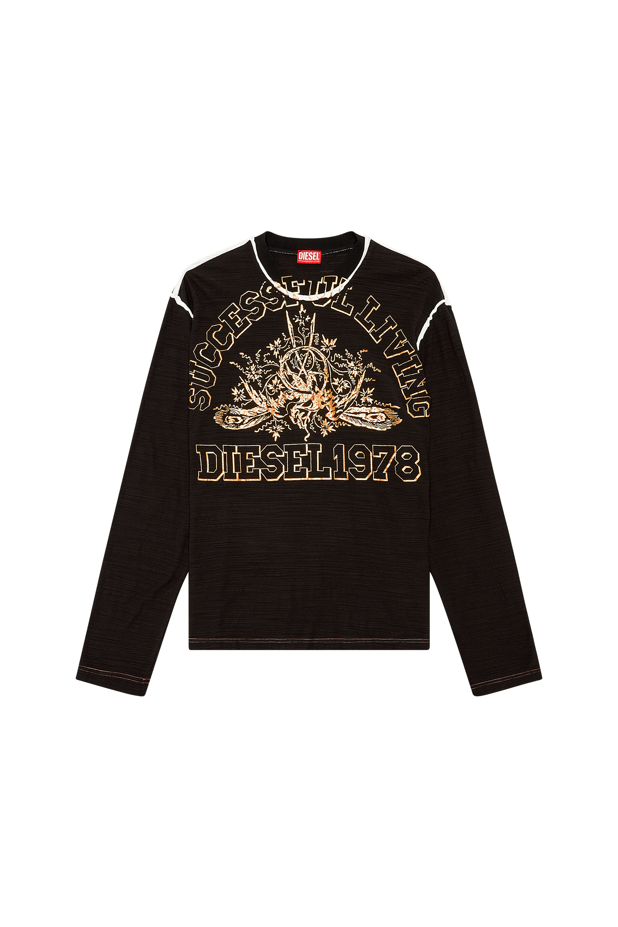 Diesel - T-CRANE-LS-SLITS-RAW, ブラック - Image 5