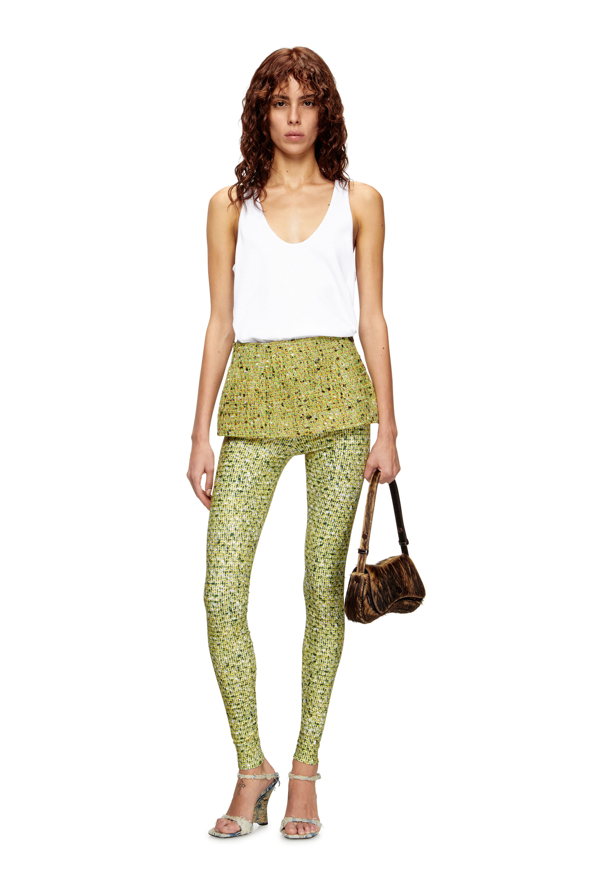 Diesel - PLAY CLUTCH, Female's Play-Clutch in coloured hairy leather in ブラウン - 1