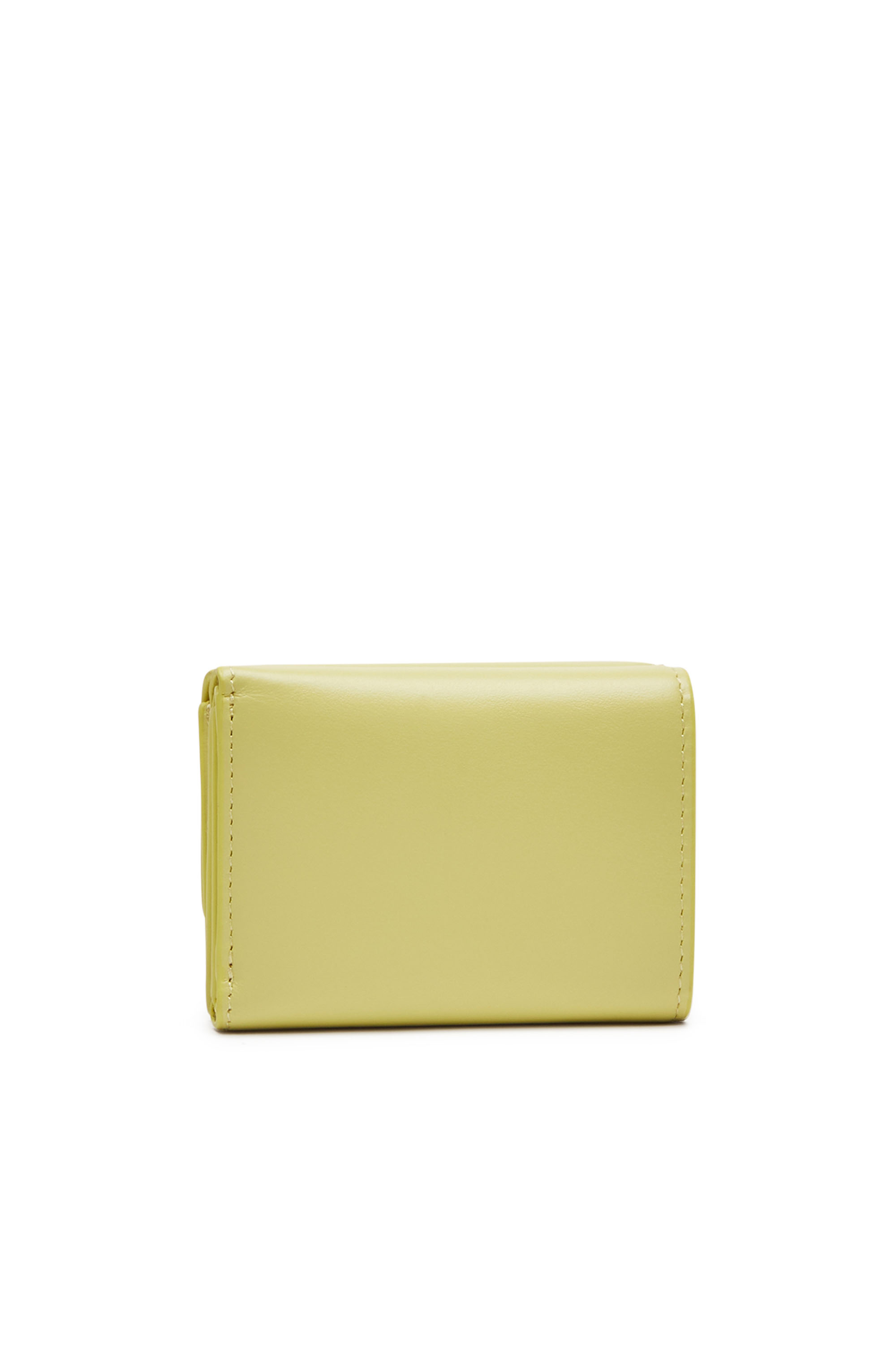 Diesel - 1DR TRI FOLD COIN XS II, Female's Tri-fold wallet in pastel leather in イエロー - 2