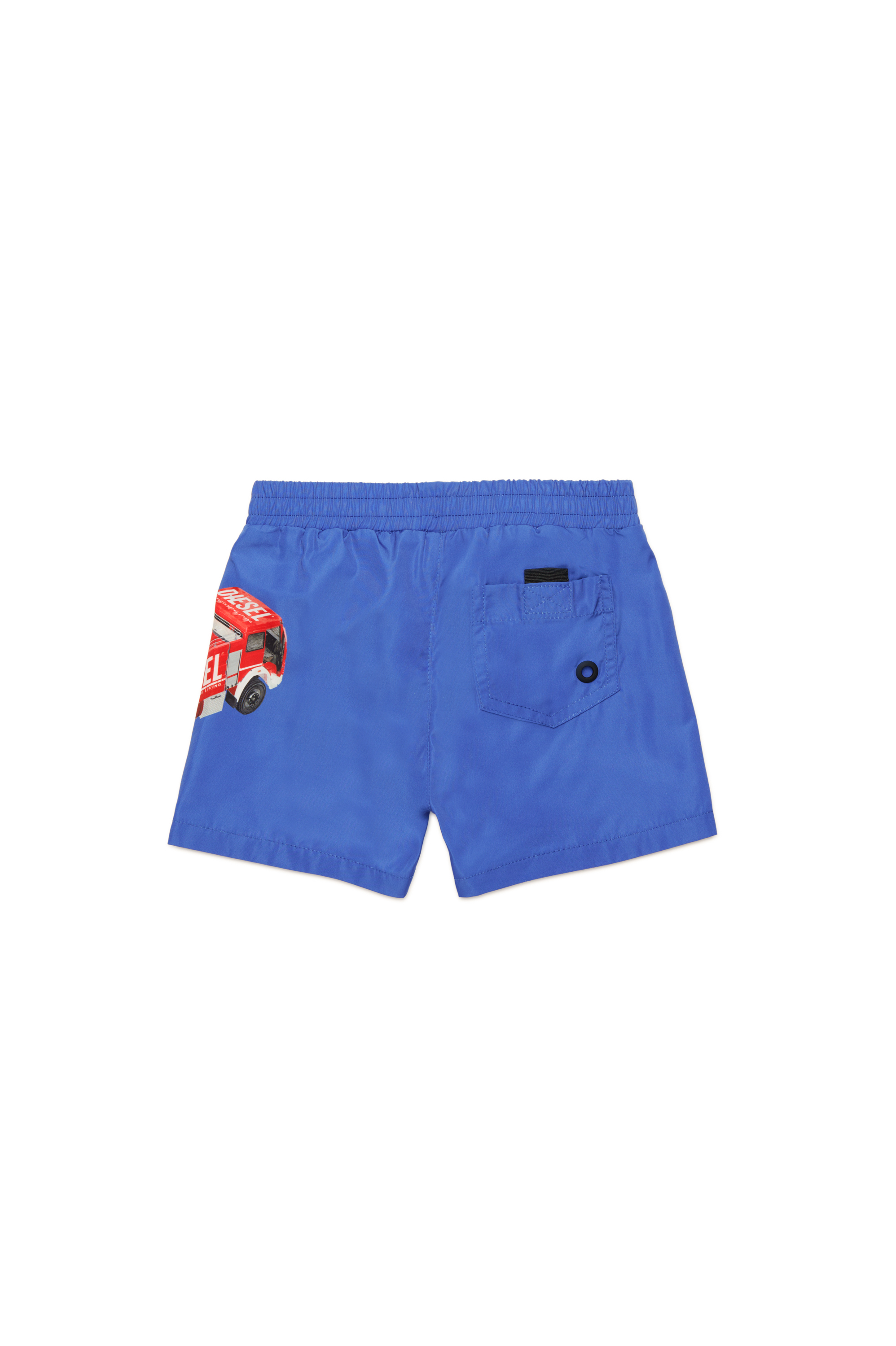 Diesel - MIPERRIB, Male's Swim shorts with fire truck print in ブルー - 2