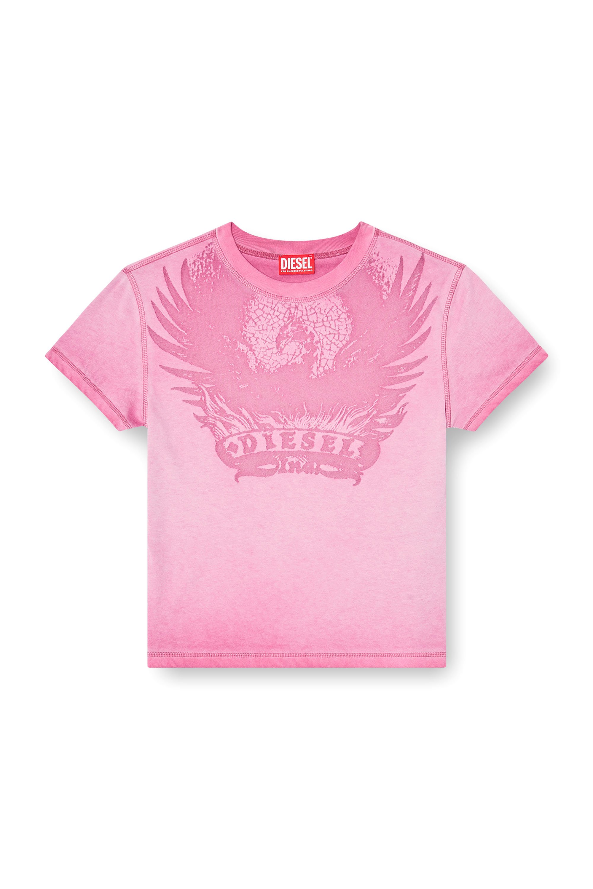 Diesel - T-ILA-AA7, Female's Tシャツ in ホットピンク - 4