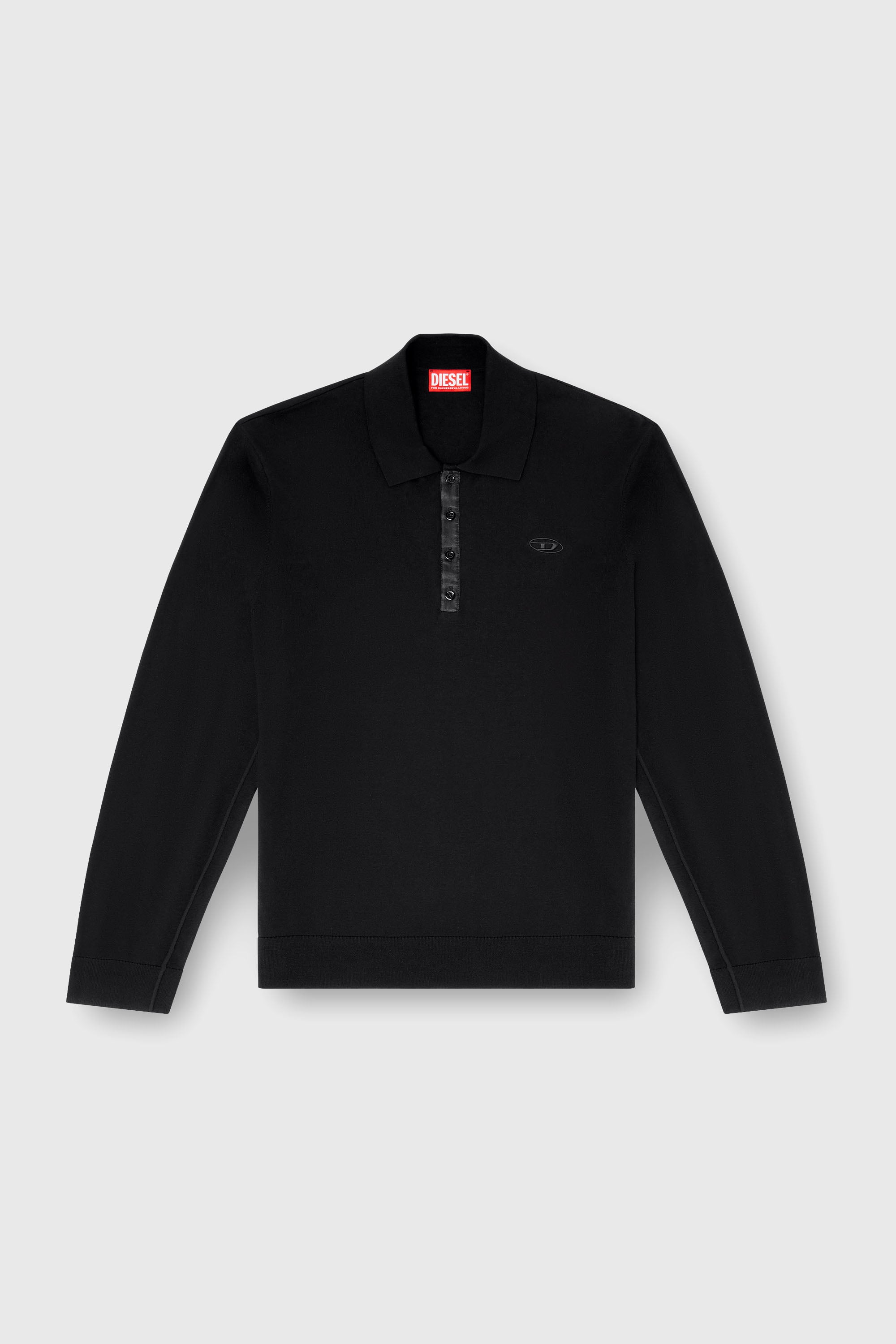 Diesel - K-VILNIUS-LS, Male's ポロニット in ブラック - 2