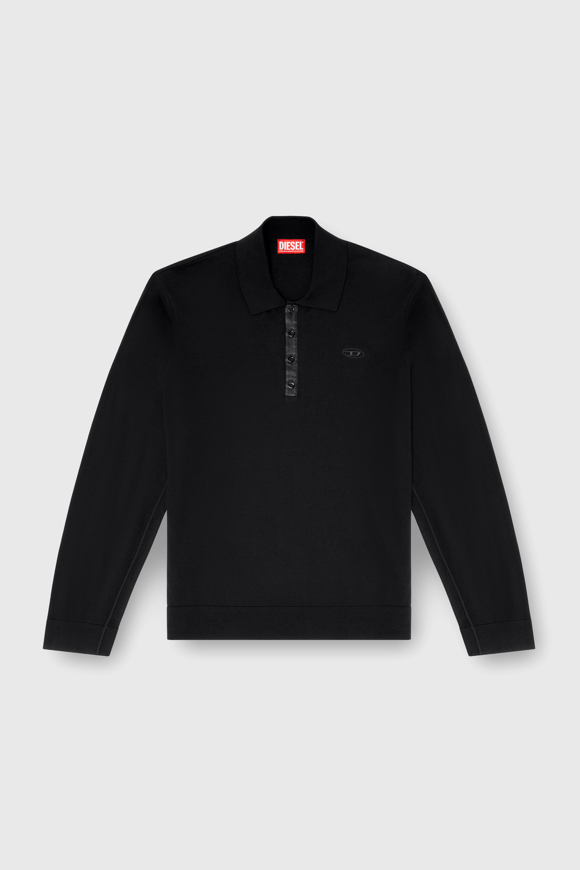 Diesel - K-VILNIUS-LS, Male's ポロニット in ブラック - 2