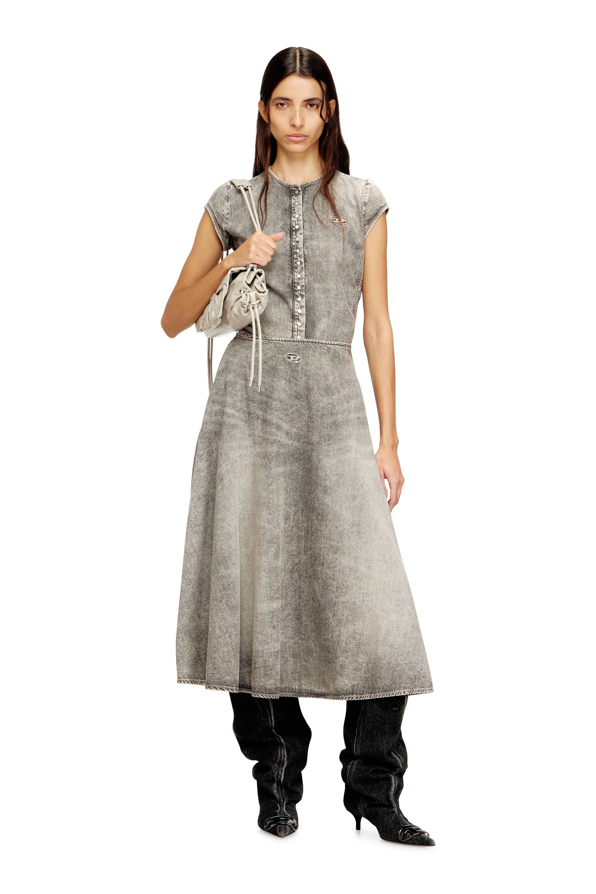 Diesel - DE-ROSET-S, Female's デニムシャツ in グレー - 2