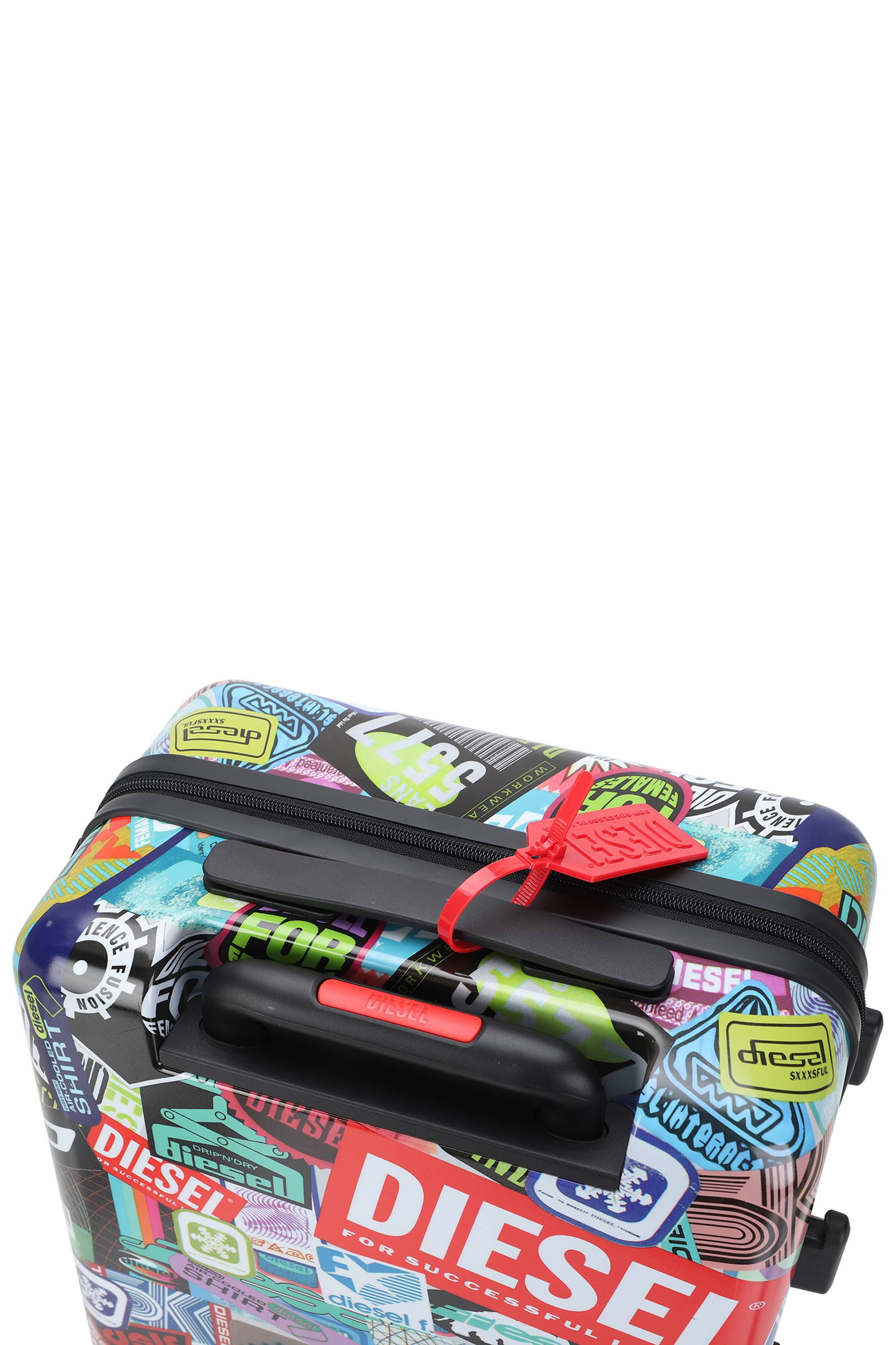 Diesel - DIESEL PC PRINTED TROLLEY-STICKERS- DSL0, Unisex's Sticker style carry‑on suitcase 20" in マルチカラー - 7
