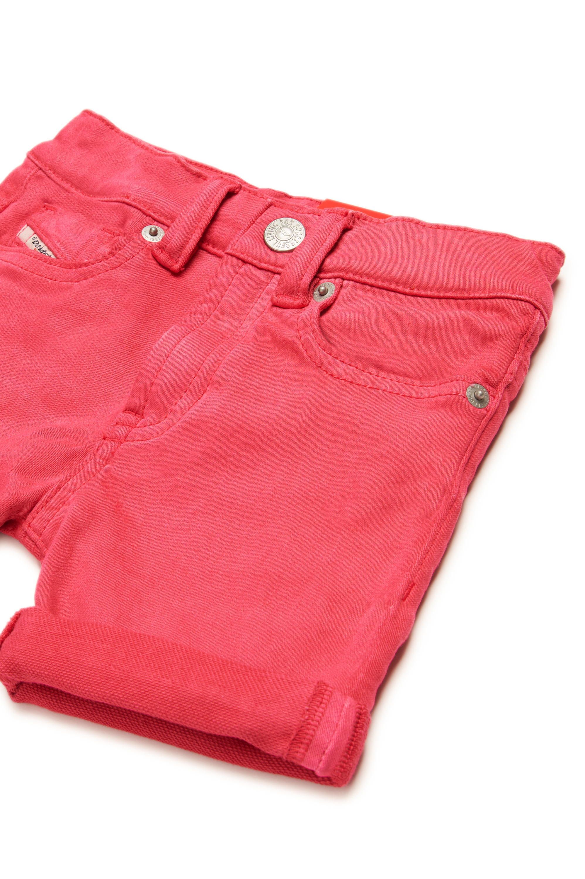 Diesel - PGALLYB JJJ, Unisex's Coloured JoggJeans shorts with turn-ups in ピンク / ホワイト - 3