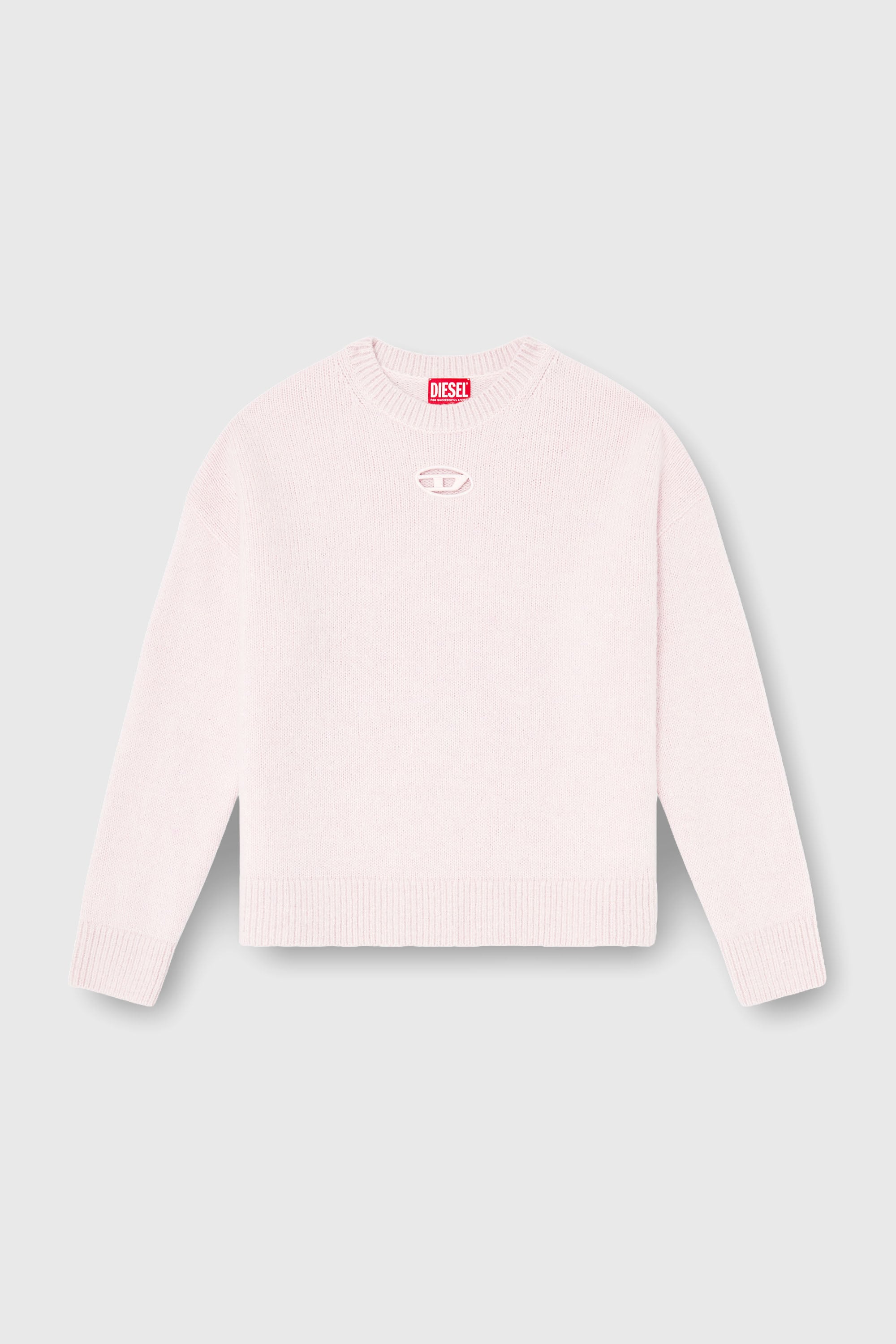 Diesel - M-AREETA, Female's プルオーバーニット in ピンク / ホワイト - 2