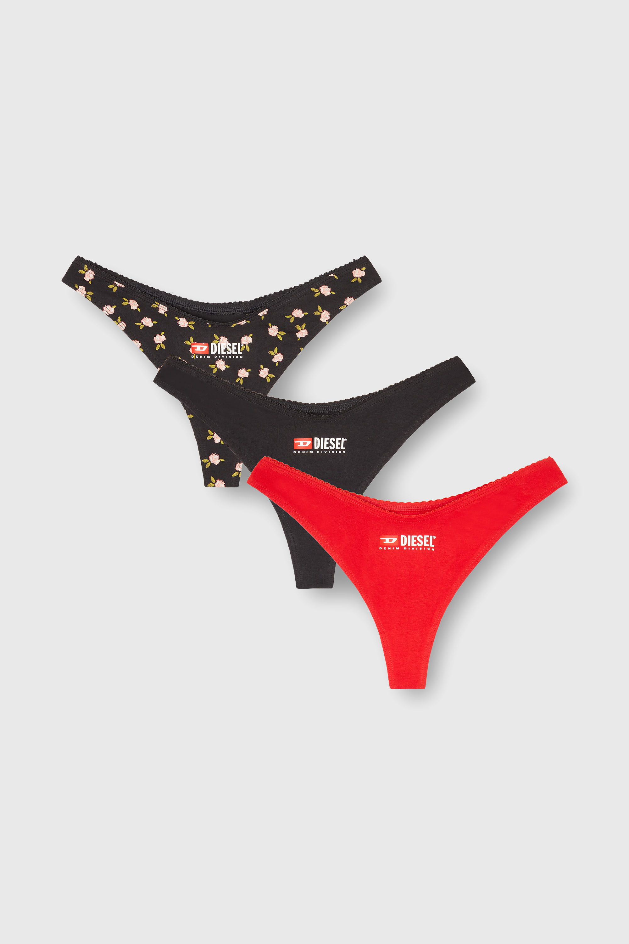 Diesel - PUNCHY-D-CORE-3PACK, Female's ショーツ 3枚パック in ブラック - 1