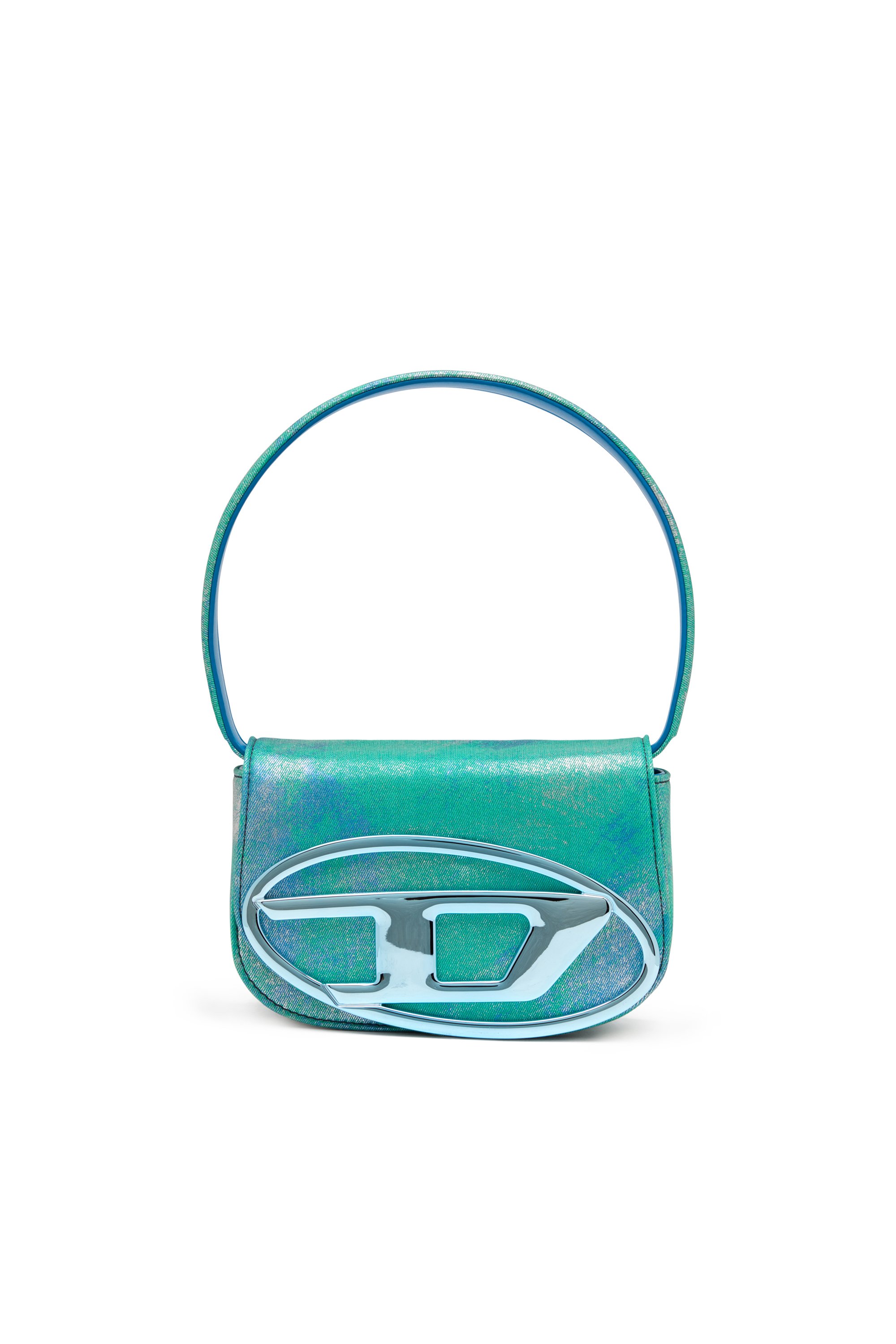 Diesel - 1DR, Female's 1DR-Iconic shoulder bag in pop colour denim in ブルー/グリーン - 1