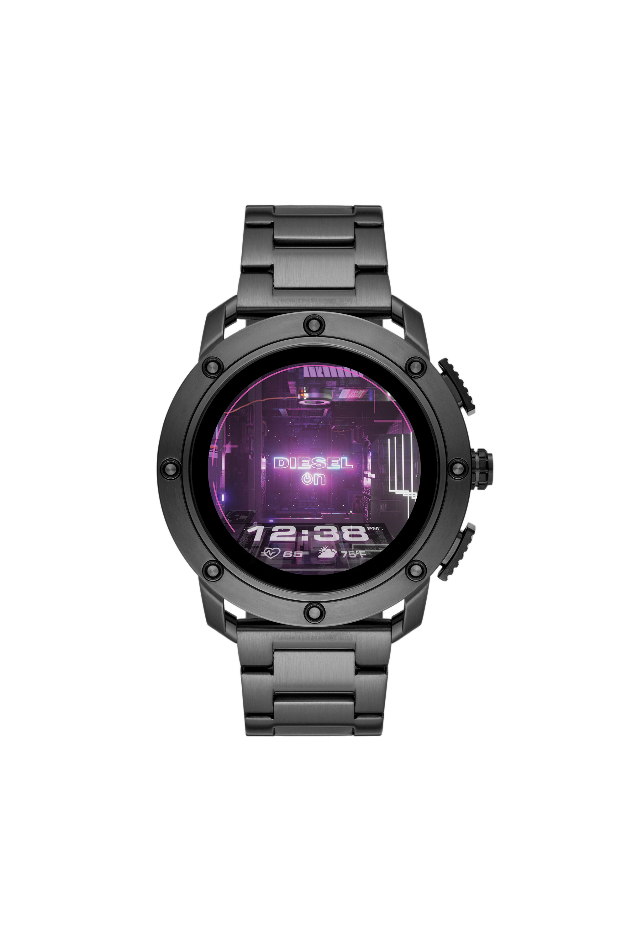 Diesel - DT2017, Male's Axial Smartwatch - Gunmetal-Tone Stainless Steel in ダークグレー - 1