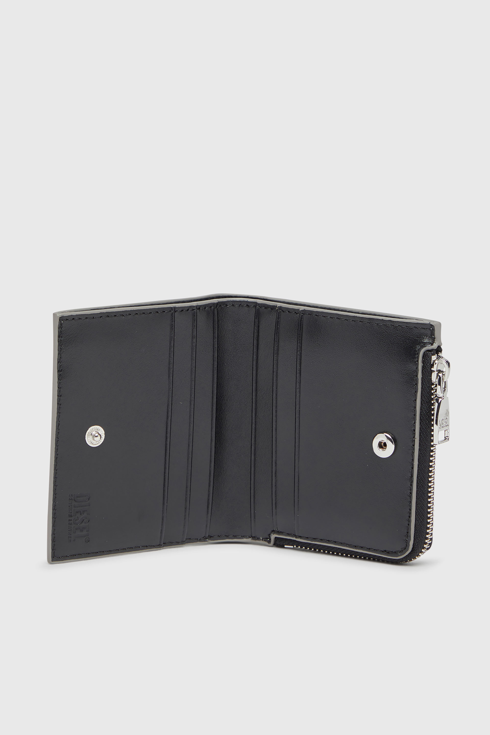 Diesel - 1DR BI FOLD ZIP L, Female's 二つ折りウォレット in シルバー - 3