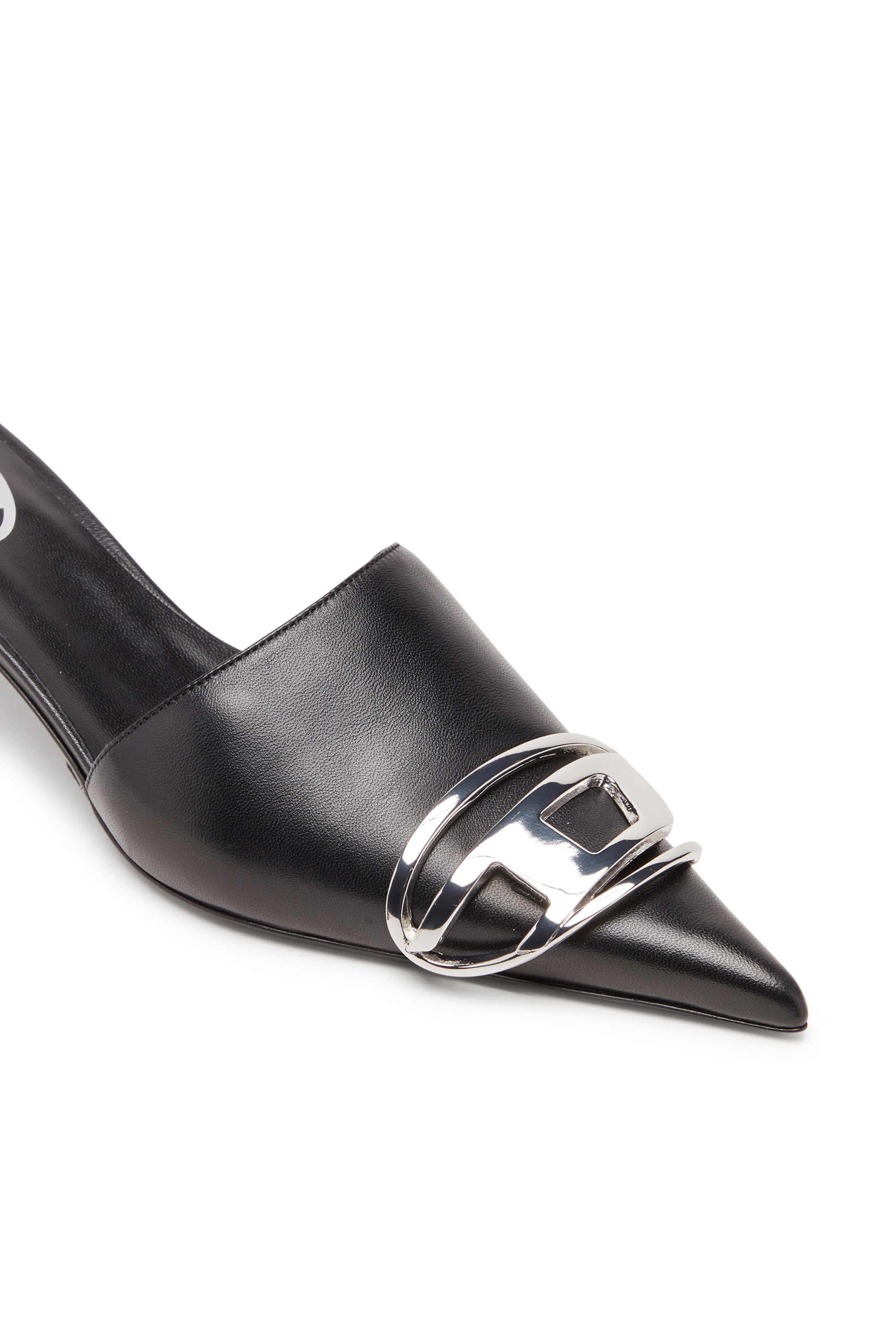 Diesel - D-VENUS KITTIE B, Female's D-Venus-Kitten-heel mules in nappa leather in ブラック - 5