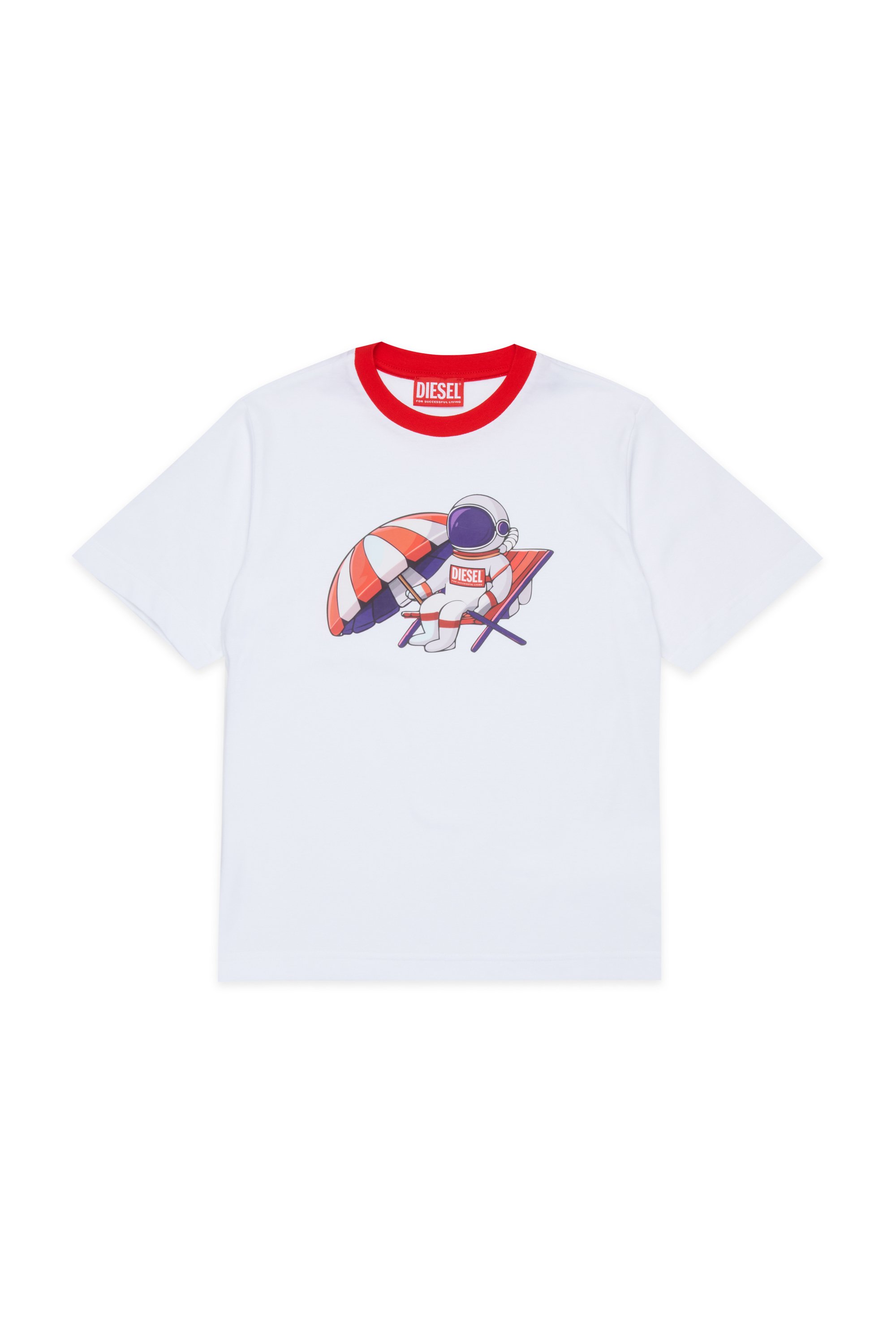 Diesel - MTSPACY OVER, Male's Ring T-shirt with astronaut graphic in ホワイト - 1