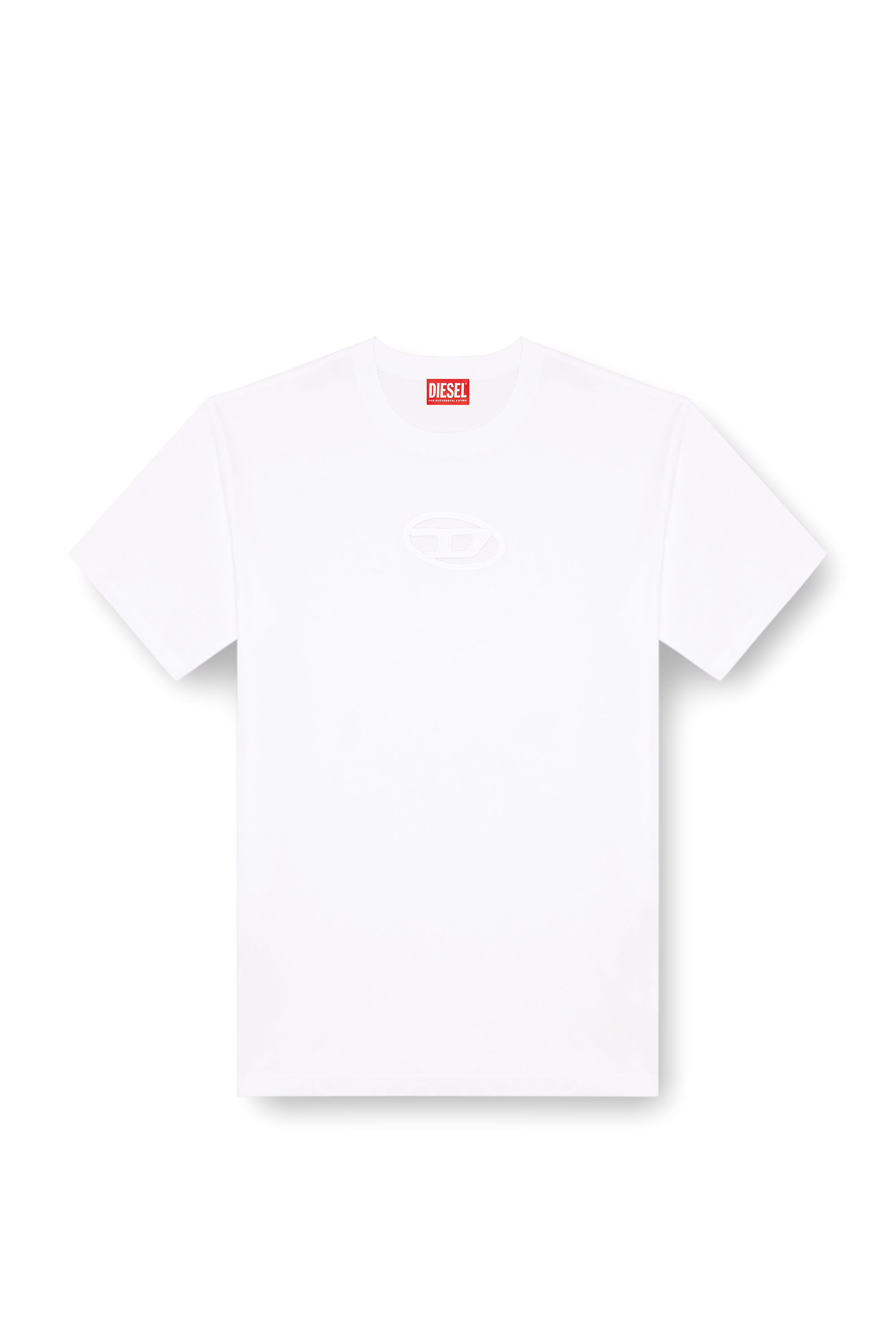 Diesel - T-BOXT-OD, Unisex's T-shirt with embroidered Oval D in ホワイト - 3