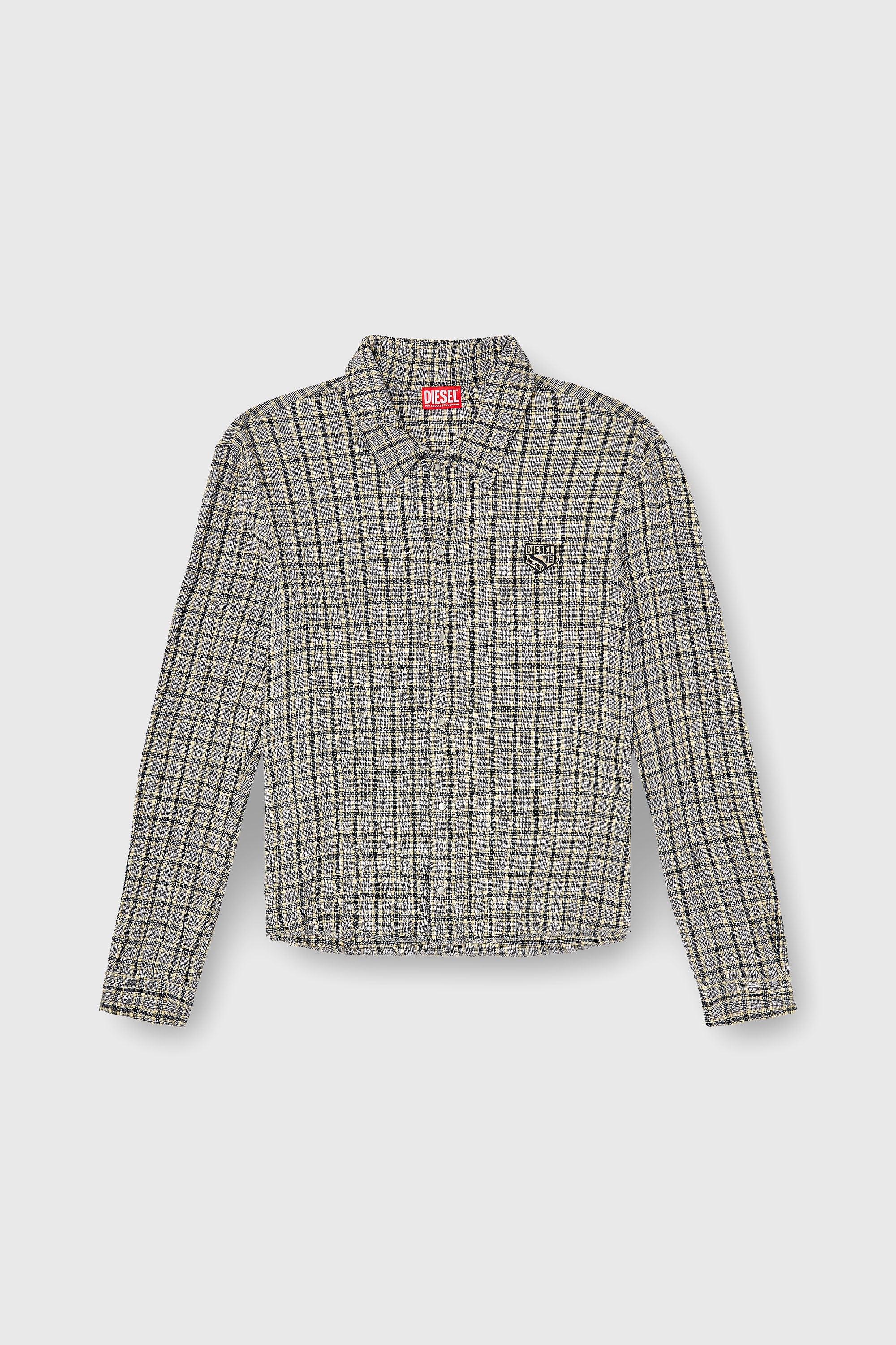 Diesel - S-SEERK, Male's シャツ in グリーン/グレー - 2