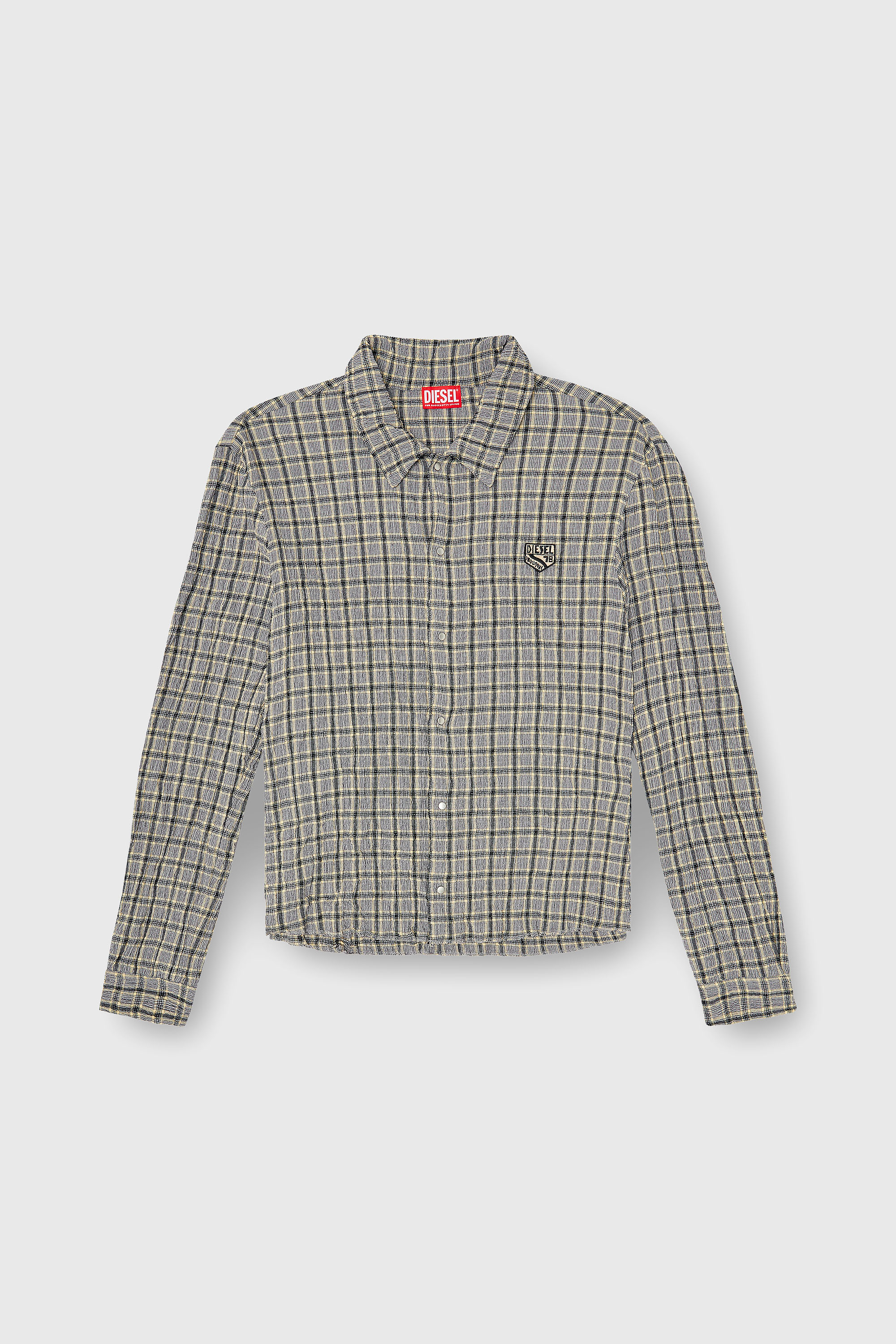 Diesel - S-SEERK, Male's シャツ in グリーン/グレー - 2