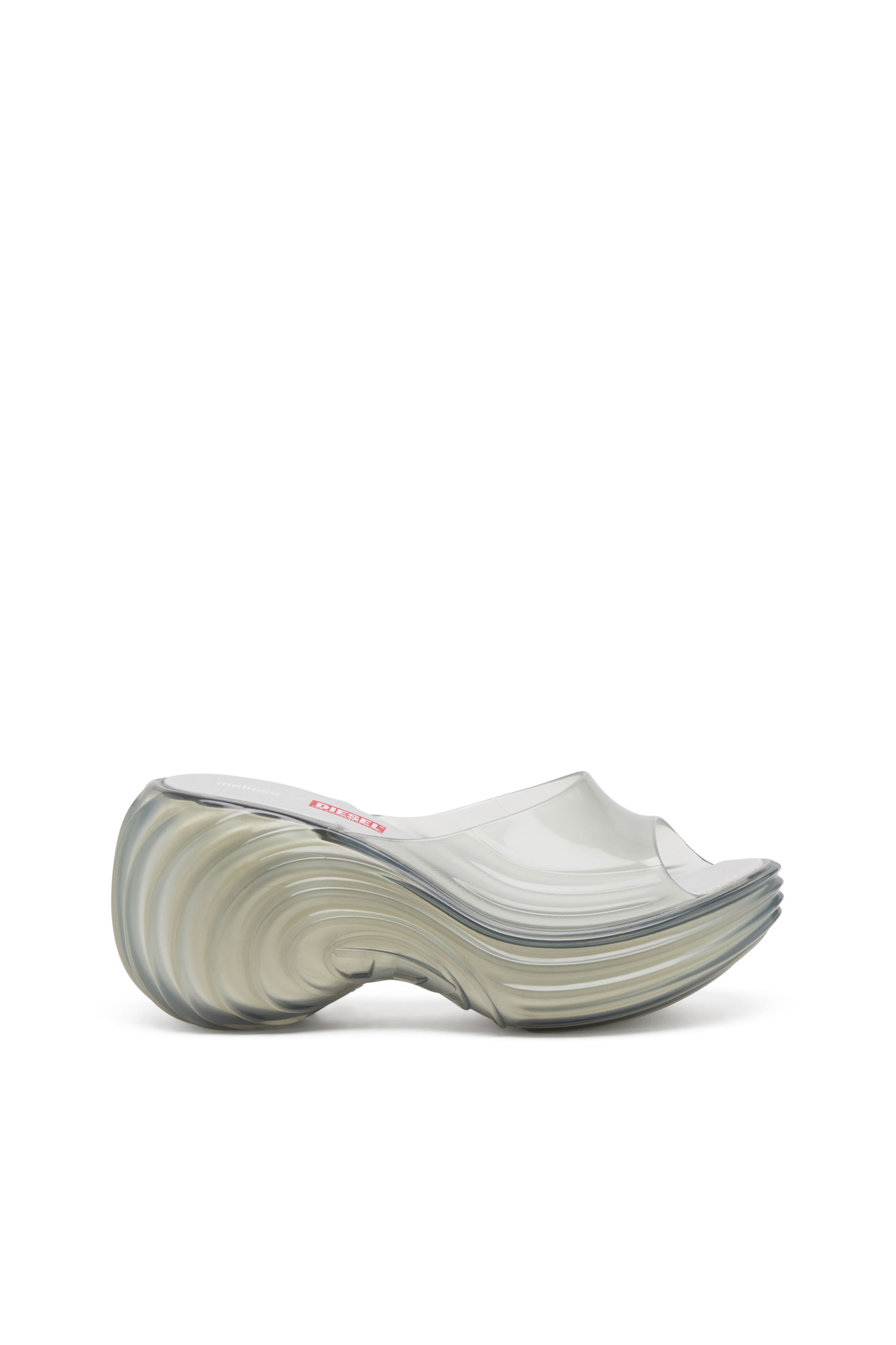 Diesel - MELISSA QUANTUM PLATFORM, Female's Platform mule in Melflex® in ライトグレー - 2
