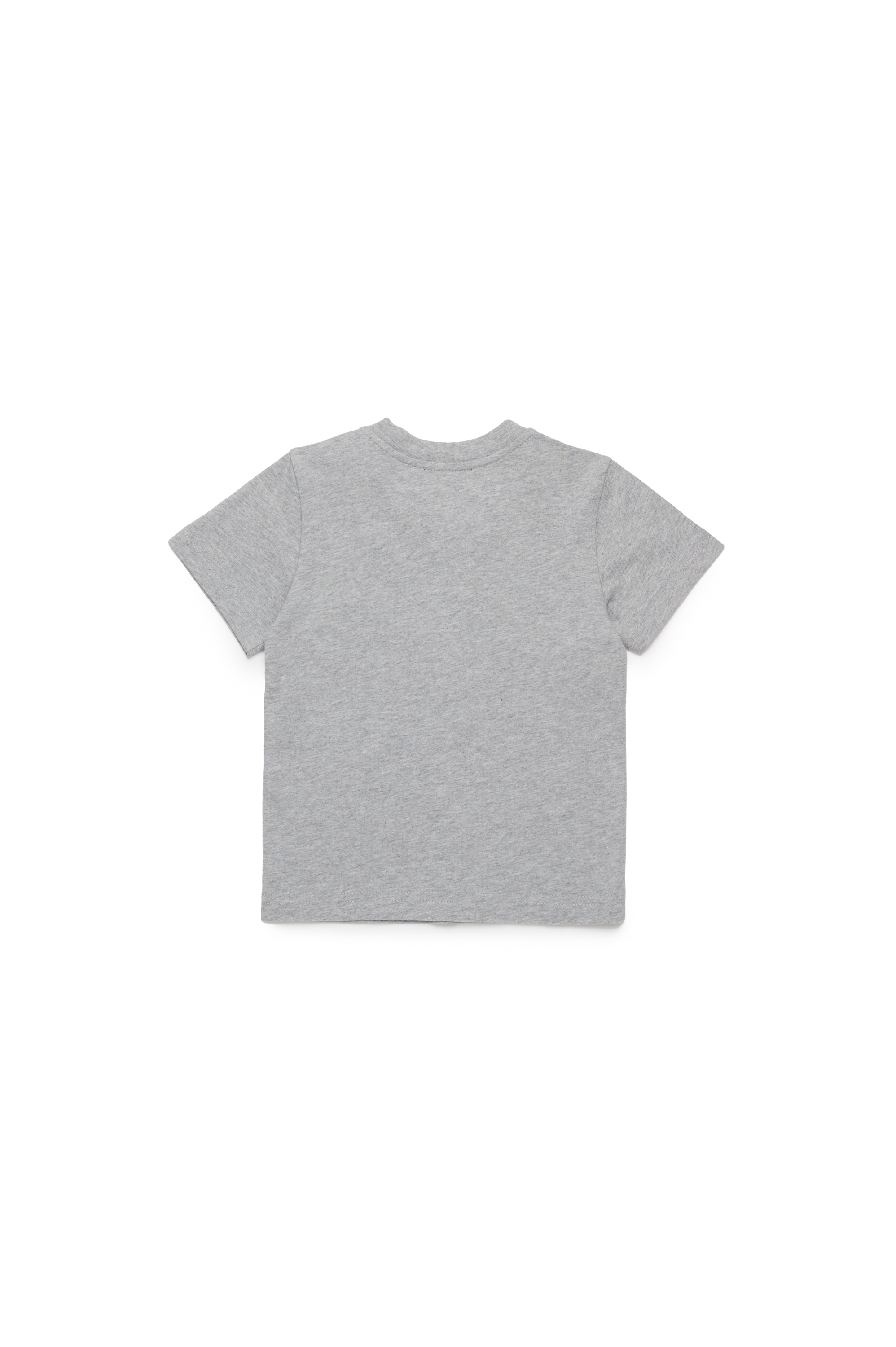 Diesel - TLULLIB, Male's T-shirt with frayed denim logo in グレー - 2