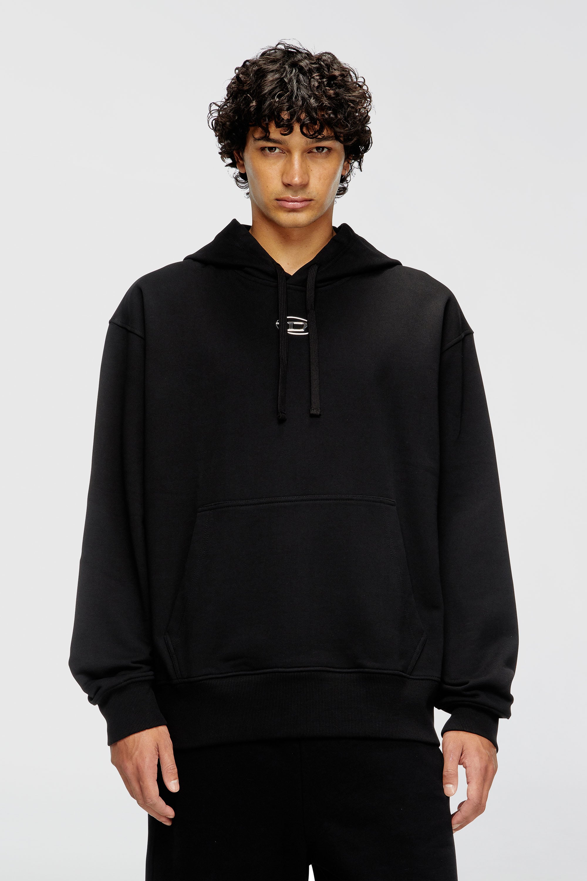 Diesel - S-MACS-HOOD-OD, Male's プルオーバーパーカー in ブラック - 3