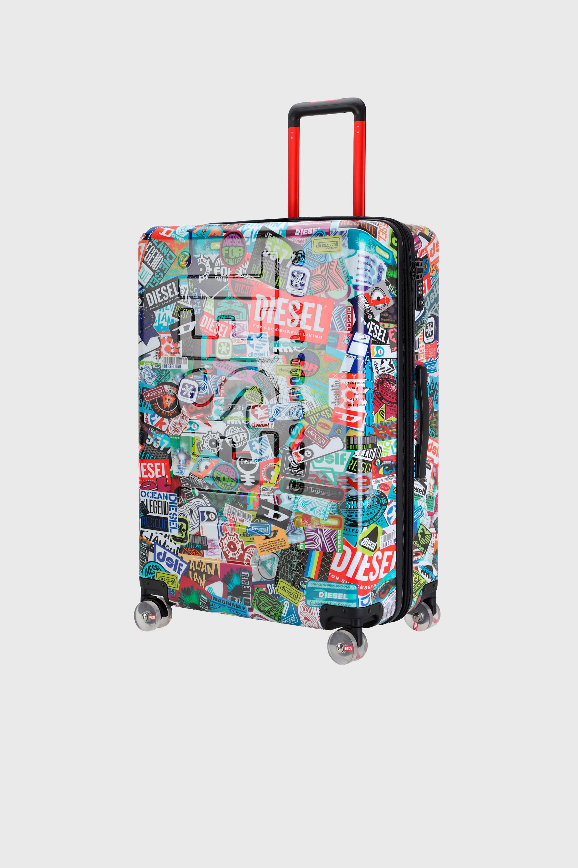 Diesel - DIESEL PC PRINTED TROLLEY-STICKERS- DSL0, Unisex's Sticker style suitcase size L in マルチカラー - 5