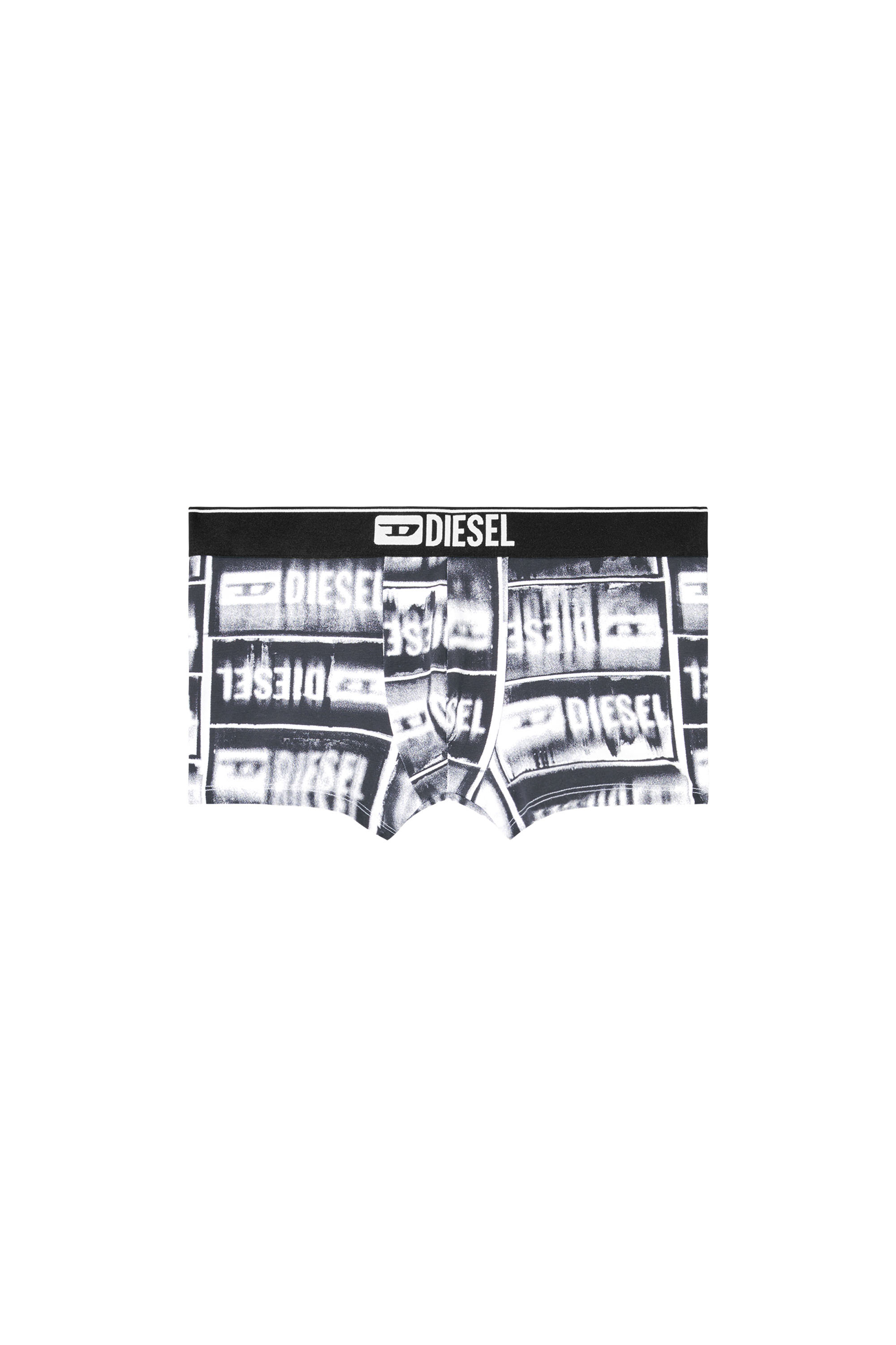 Diesel - DAMIEN-D-BOX, Male's Boxer briefs with faded logo print in ブラック - 4