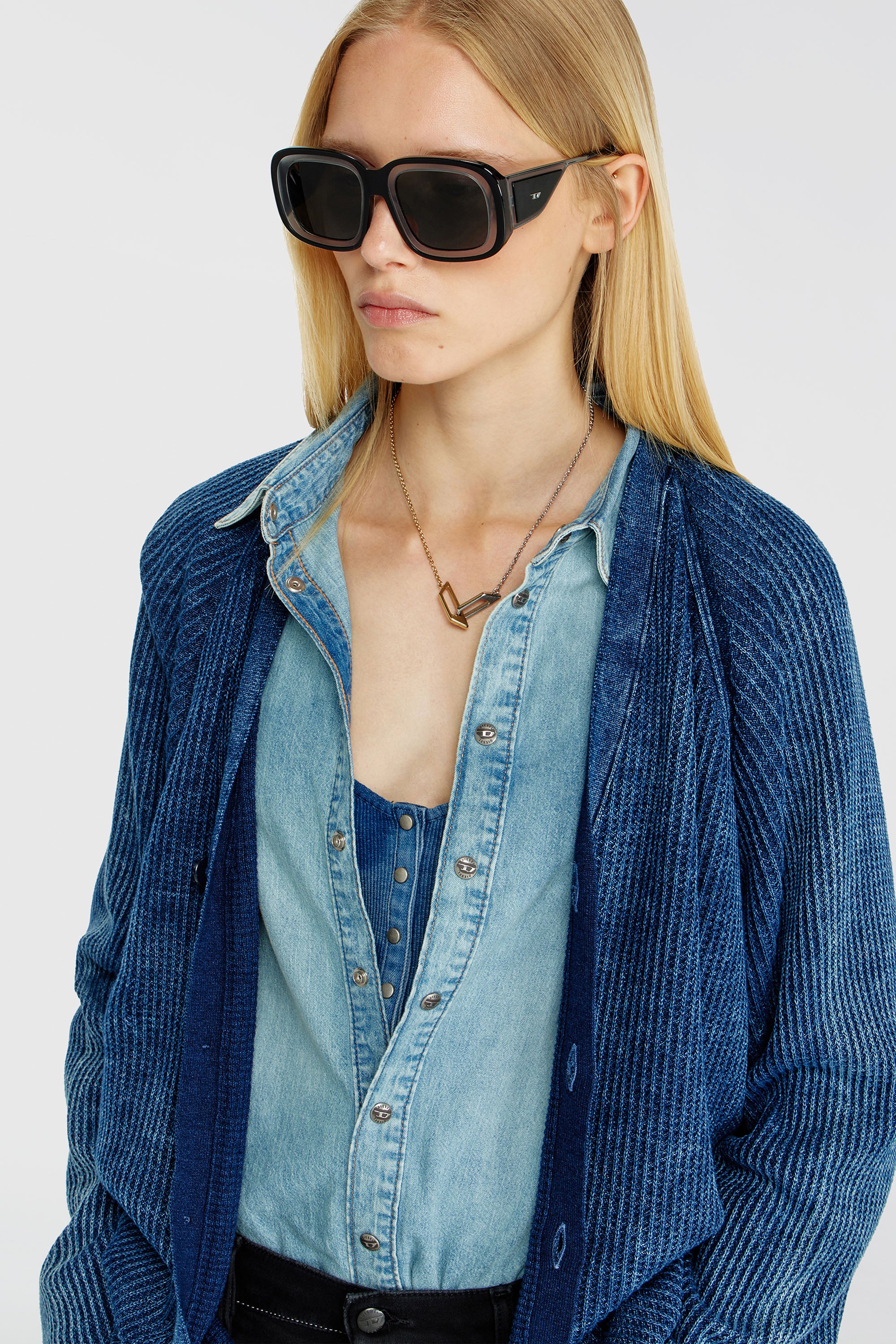 Diesel - 0DL2015U, Unisex's Square sunglasses in ブラック - 4