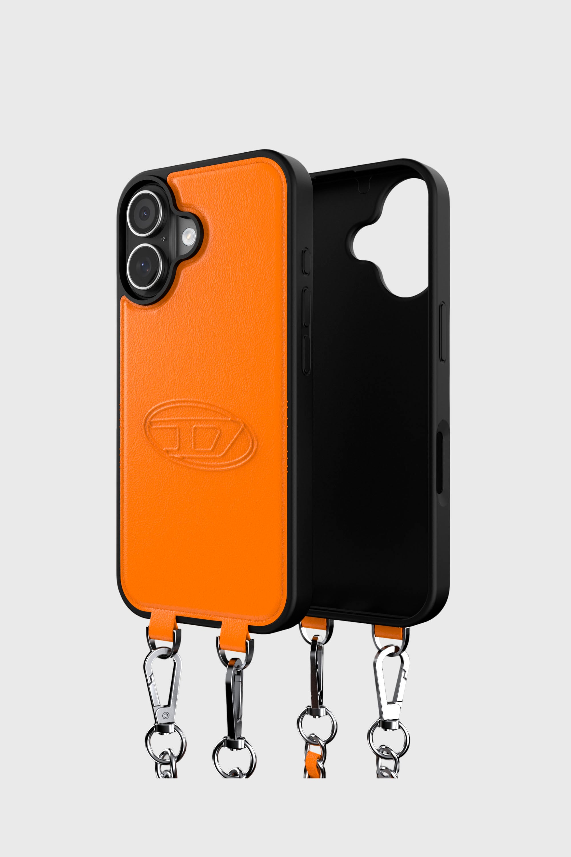 Diesel - 60664 MOULDED CASE, Unisex's Oval D case with wrist strap and MagSafe for iPhone 17 in オレンジ - 1