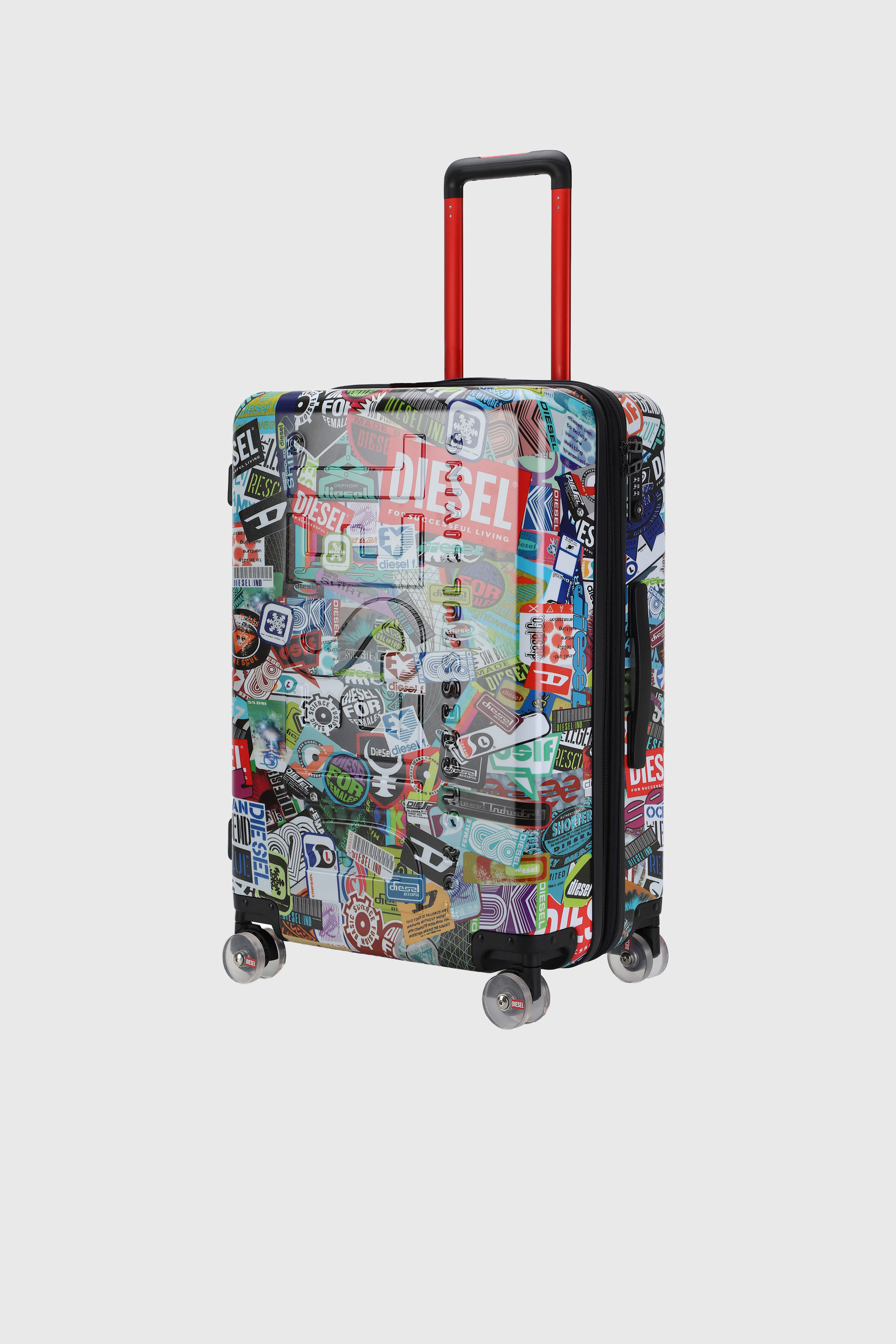 Diesel - DIESEL PC PRINTED TROLLEY-STICKERS- DSL0, Unisex's Sticker style suitcase size M in マルチカラー - 5