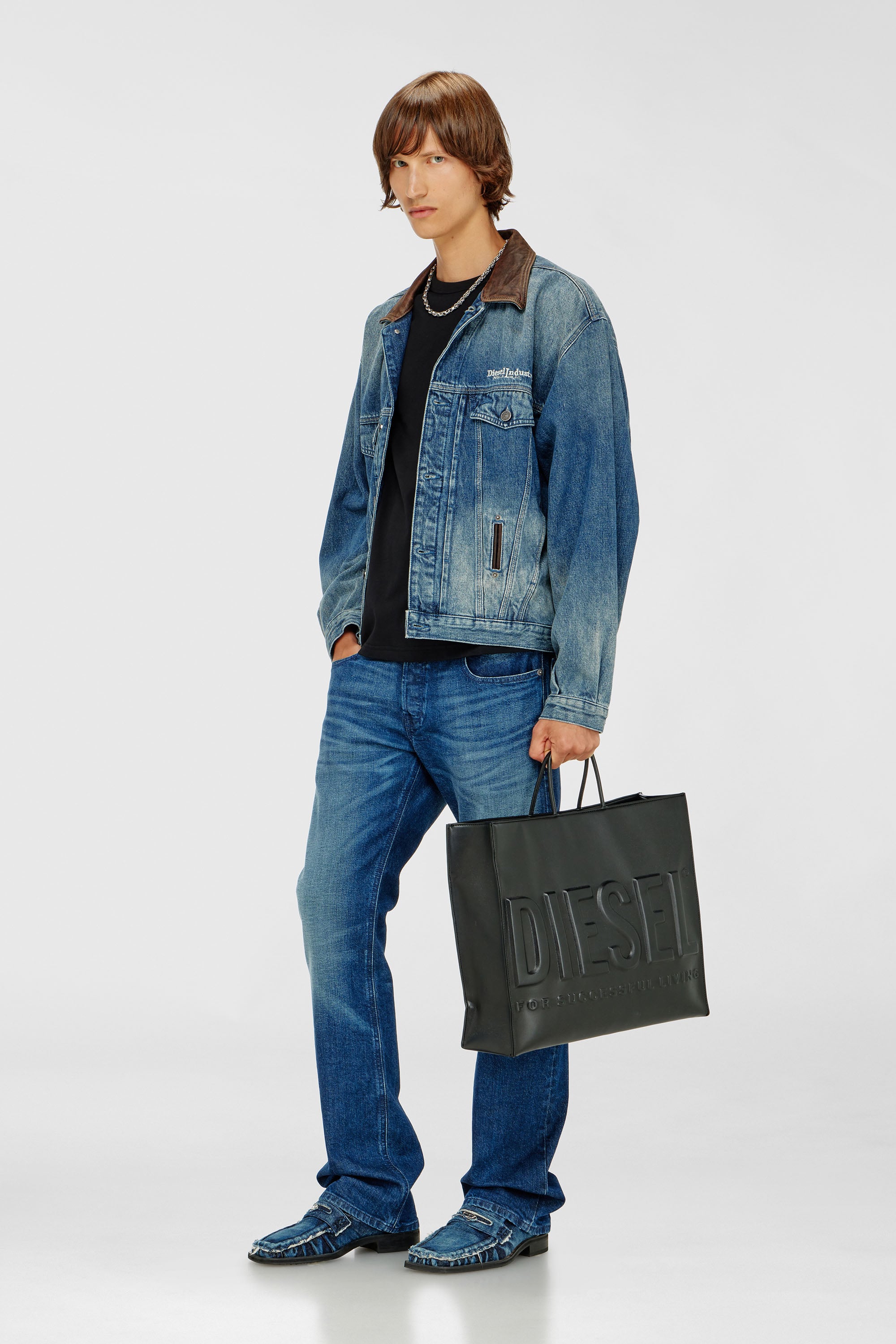Diesel - D-DENVER-S1, Unisex's デニムジャケット in ブルー - 2